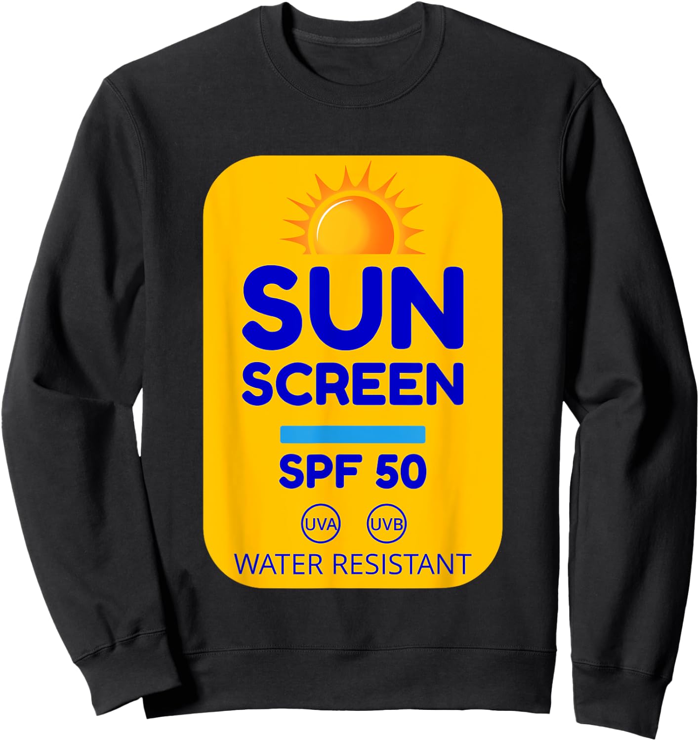 Sunscreen costume suntan lotion tube costume sunscreen Sweatshirt - Sweatshirt | Black
