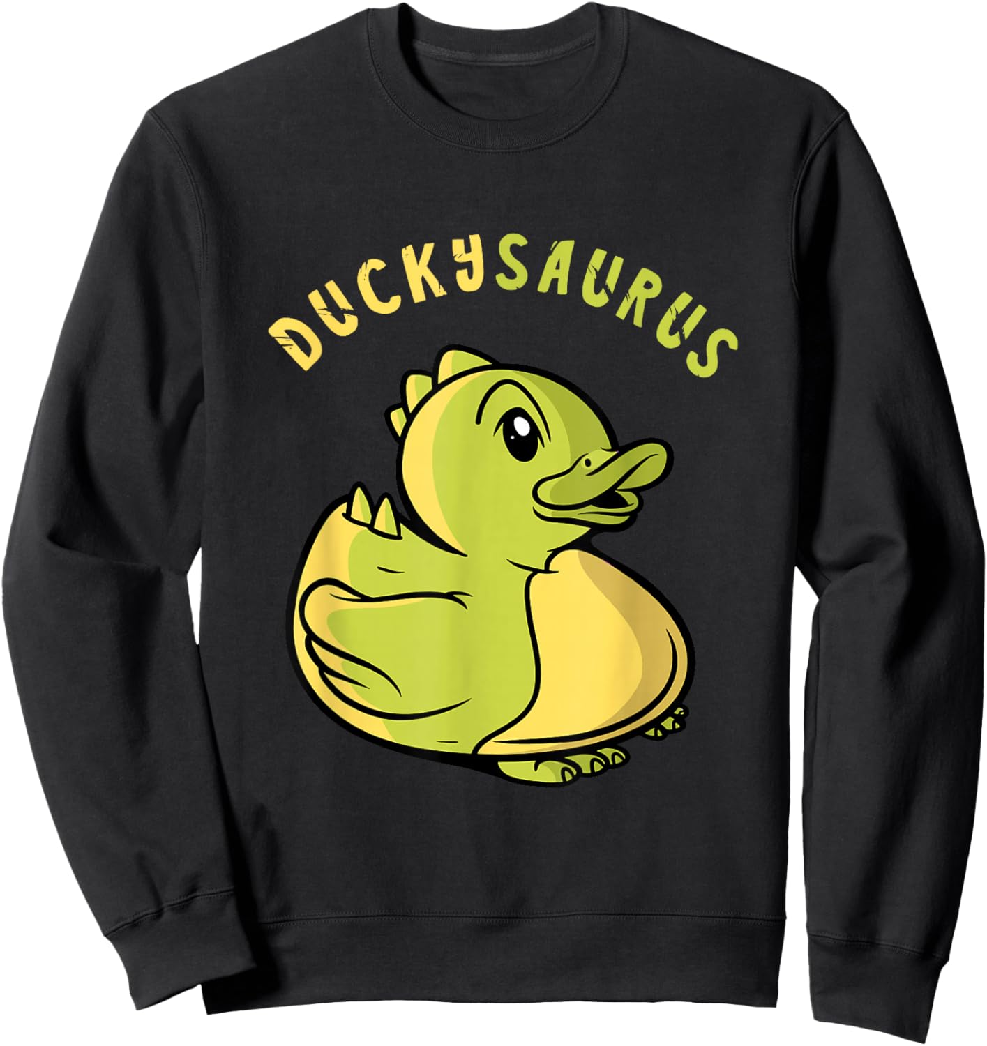 Rubber Duck Dinosaur Rubber Ducky T-Rex Funny Duckie Dino Sweatshirt - Sweatshirt | Black