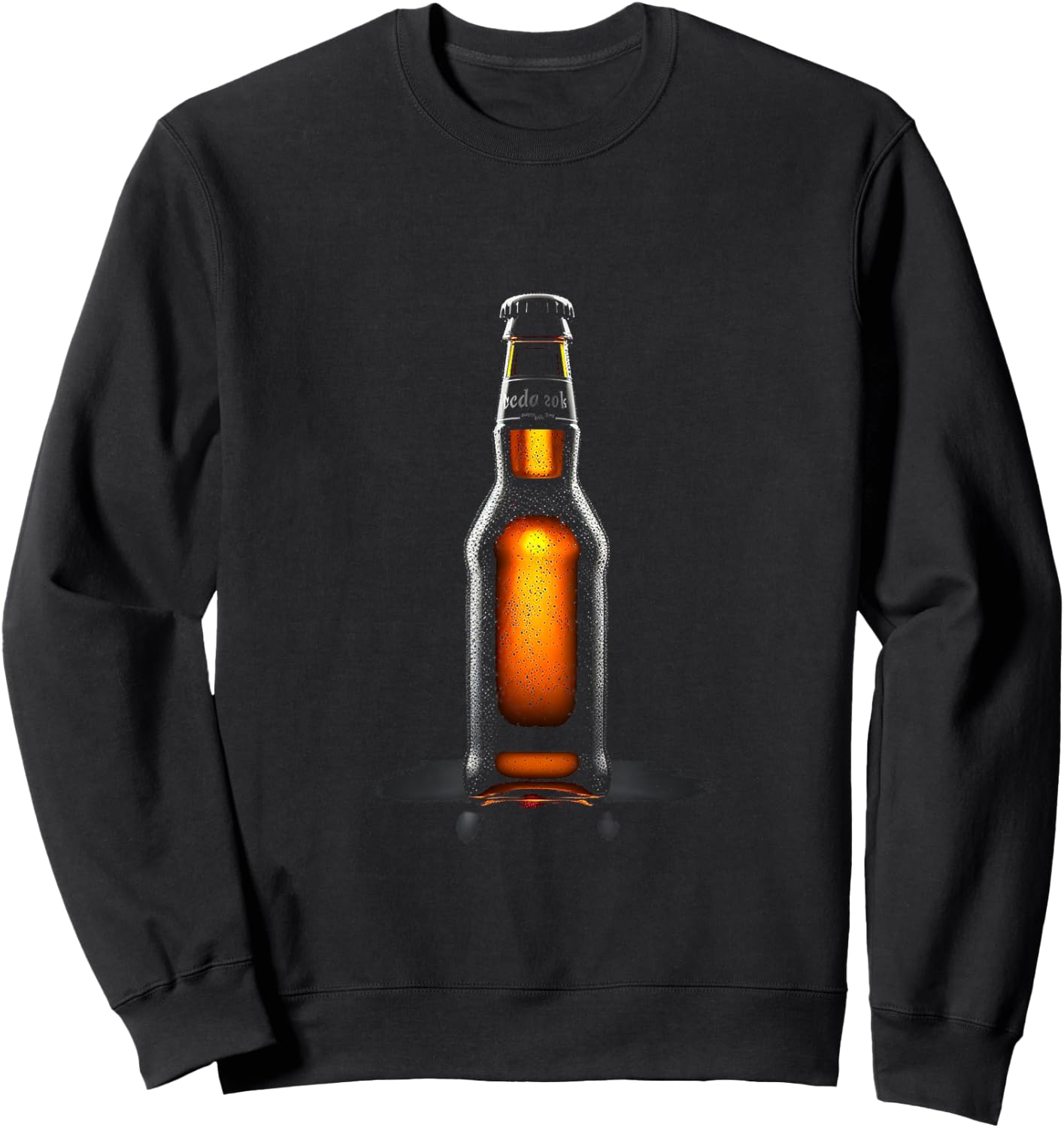 Ocdo Zok Photorealistic IPA Beer Bottle Sweatshirt - Sweatshirt | Black