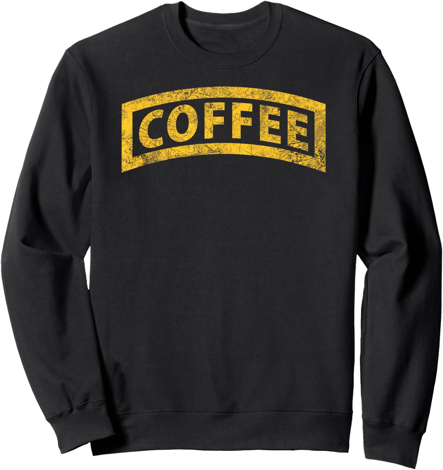 American Marauder: Distressed Coffee Ranger Tab Sweatshirt - Sweatshirt | Black