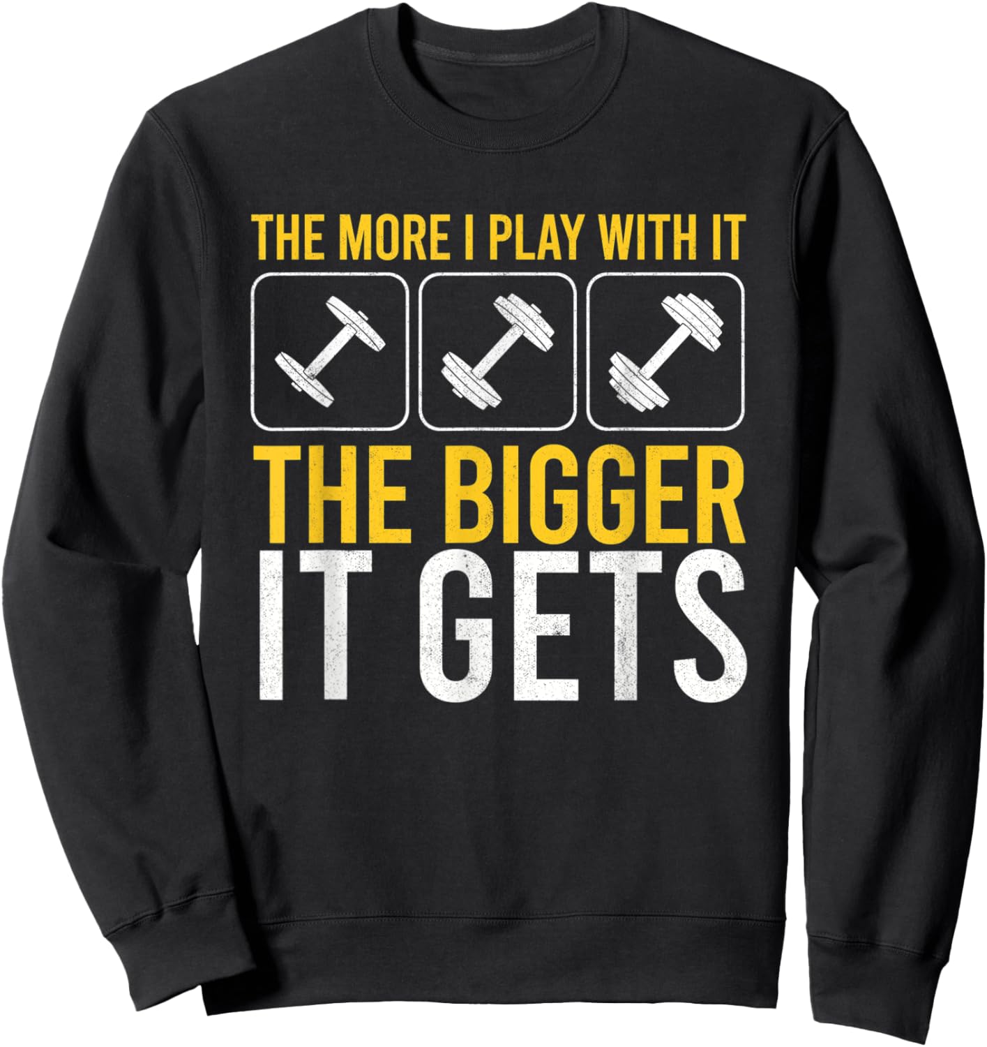 Muscles Get Bigger Gym Workout Bodybuilding Weightlifting Sweatshirt - Sweatshirt | Black