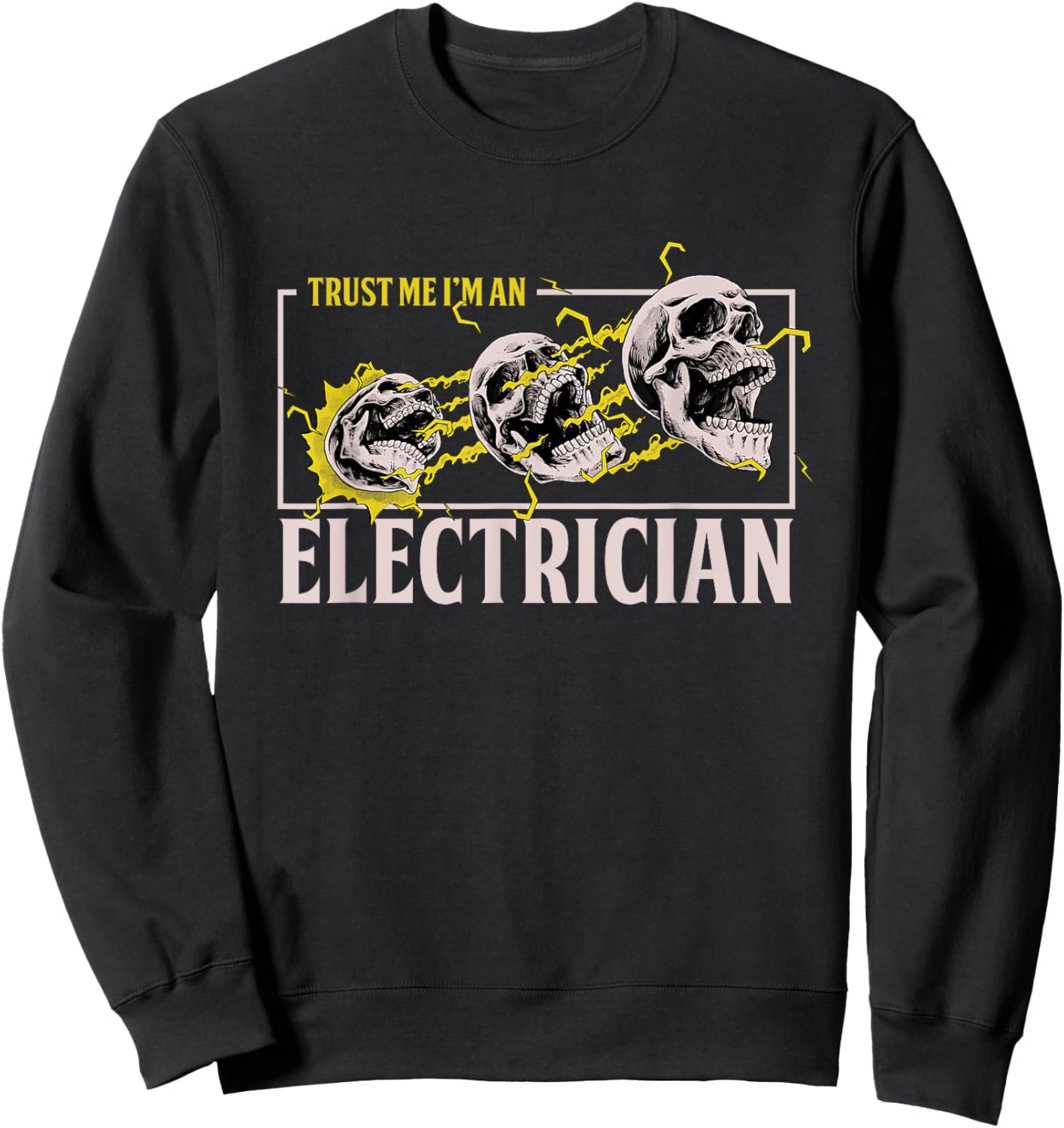 Electrician Craftsman Lineworker Lineman Voltage Electronics Sweatshirt - Sweatshirt | Black