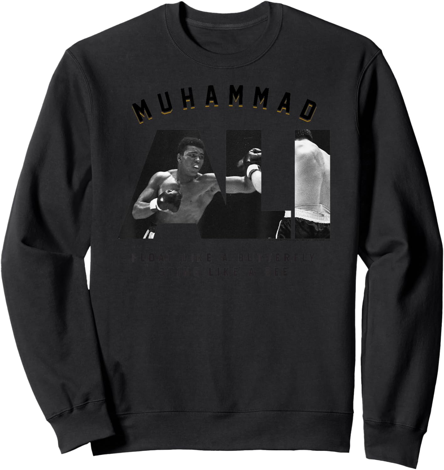 Muhammad Ali - Float Like A Butterfly Sting Like A Bee Sweatshirt - Sweatshirt | Black
