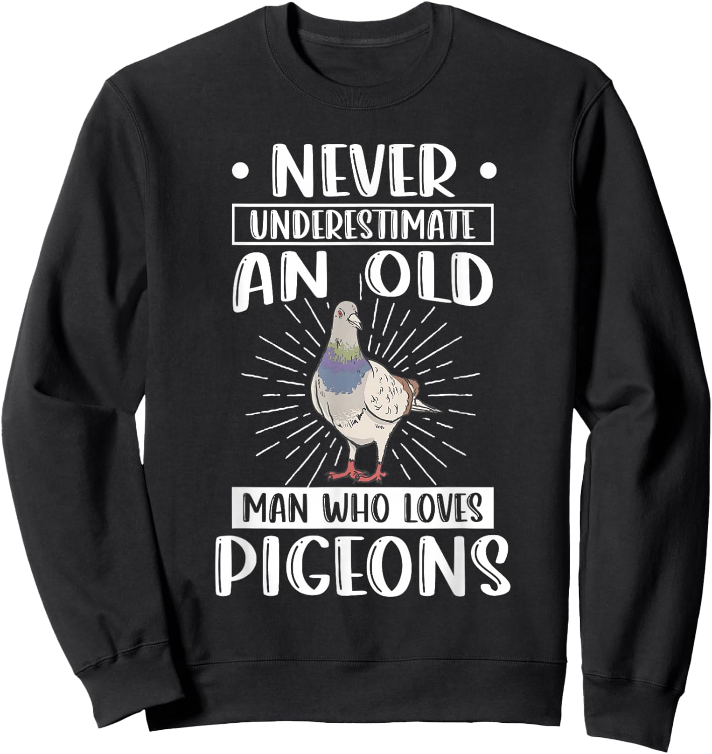 Pigeon Grandpa Sweatshirt - Sweatshirt | Black
