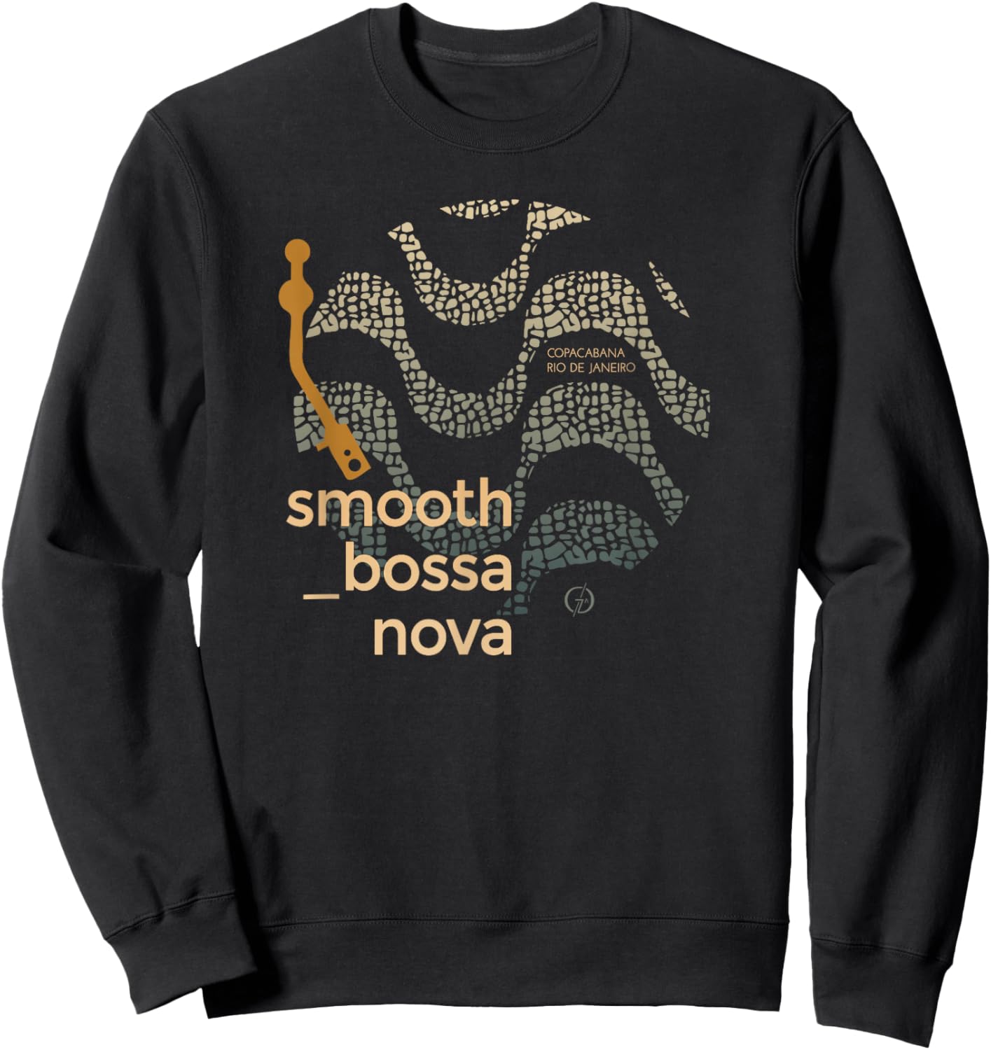 Vintage Smooth Bossa Nova #2 Copacabana Rio de Janeiro Sweatshirt - Sweatshirt | Black