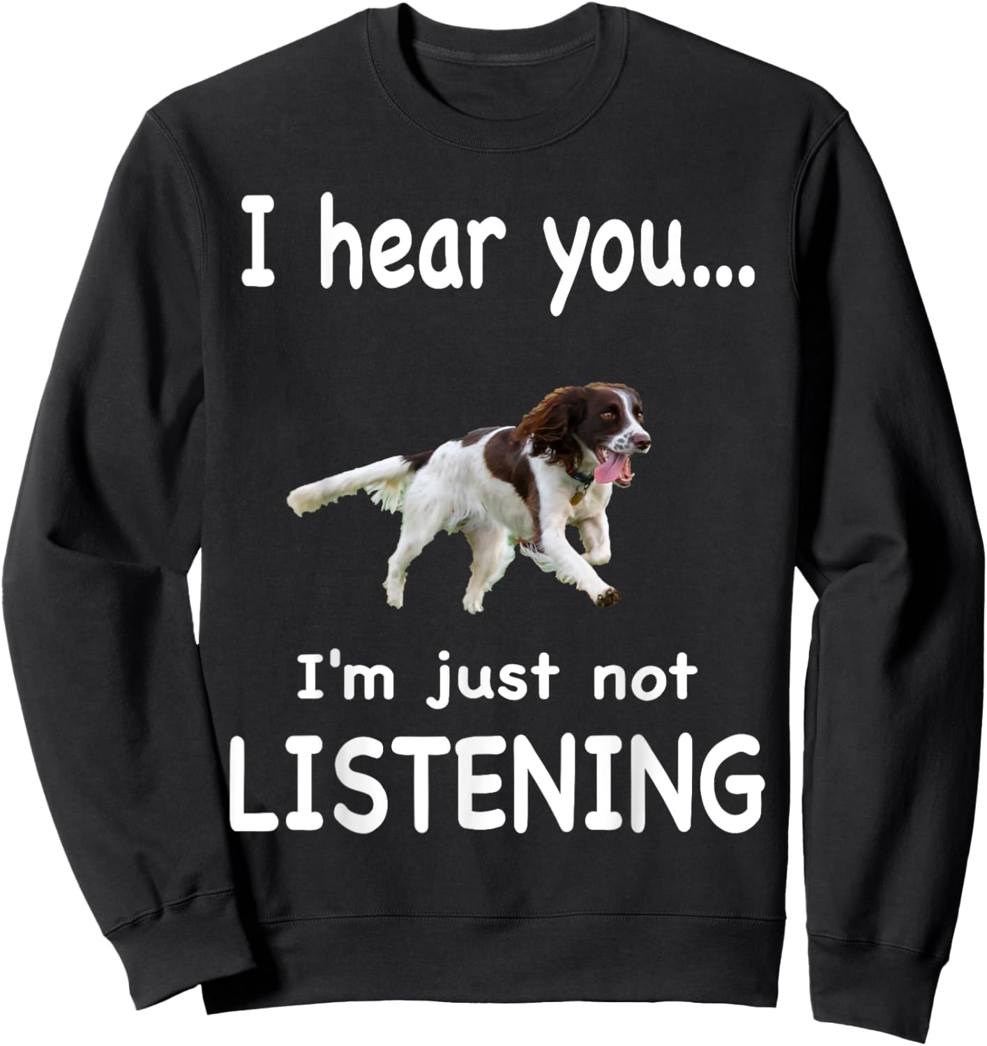 English Springer Spaniel Dog - English Springer Spaniel Women Sweatshirt - Sweatshirt | Black