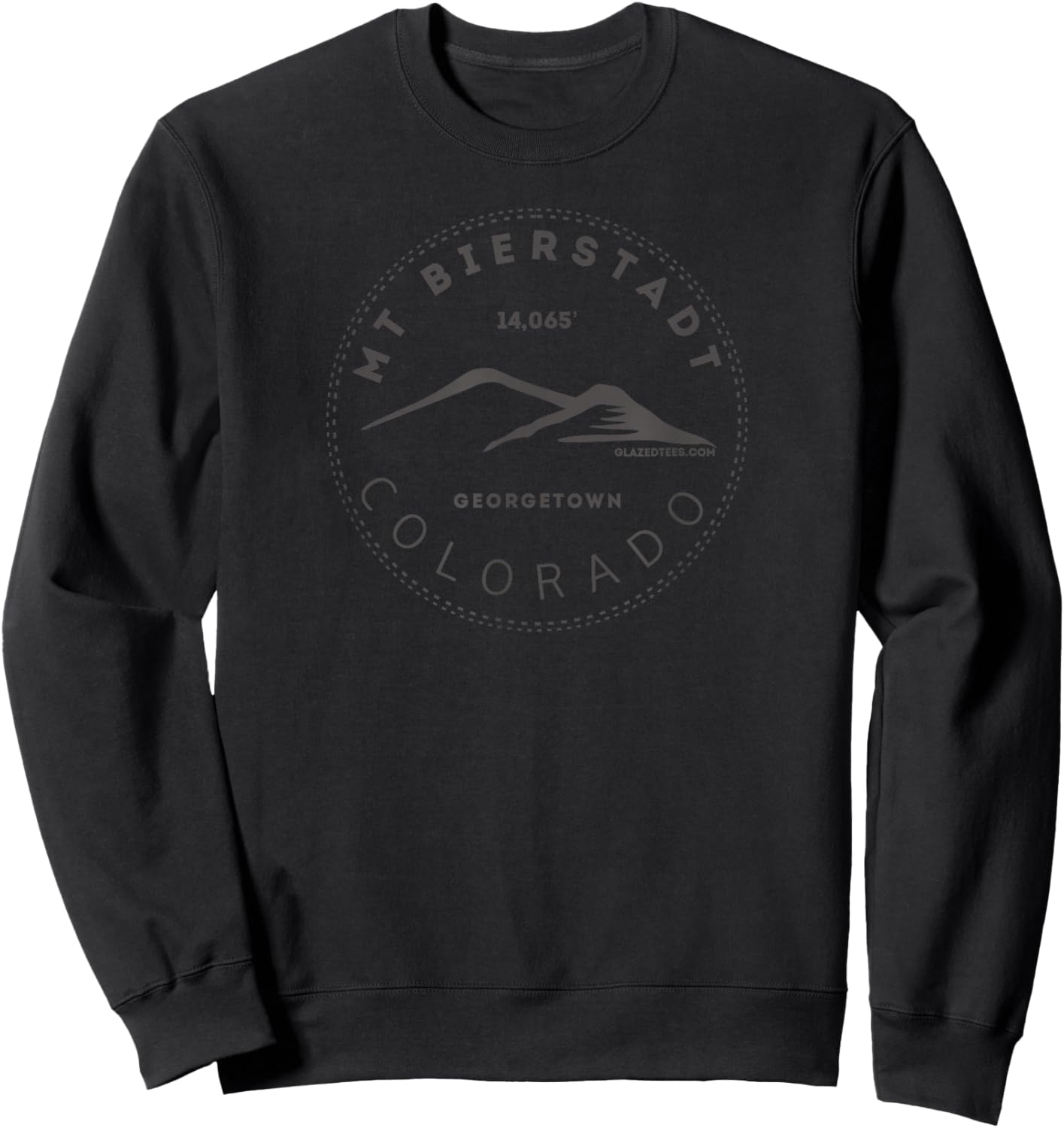 Mount Bierstadt Colorado - CO Fourteener Blackout Sweatshirt - Sweatshirt | Black