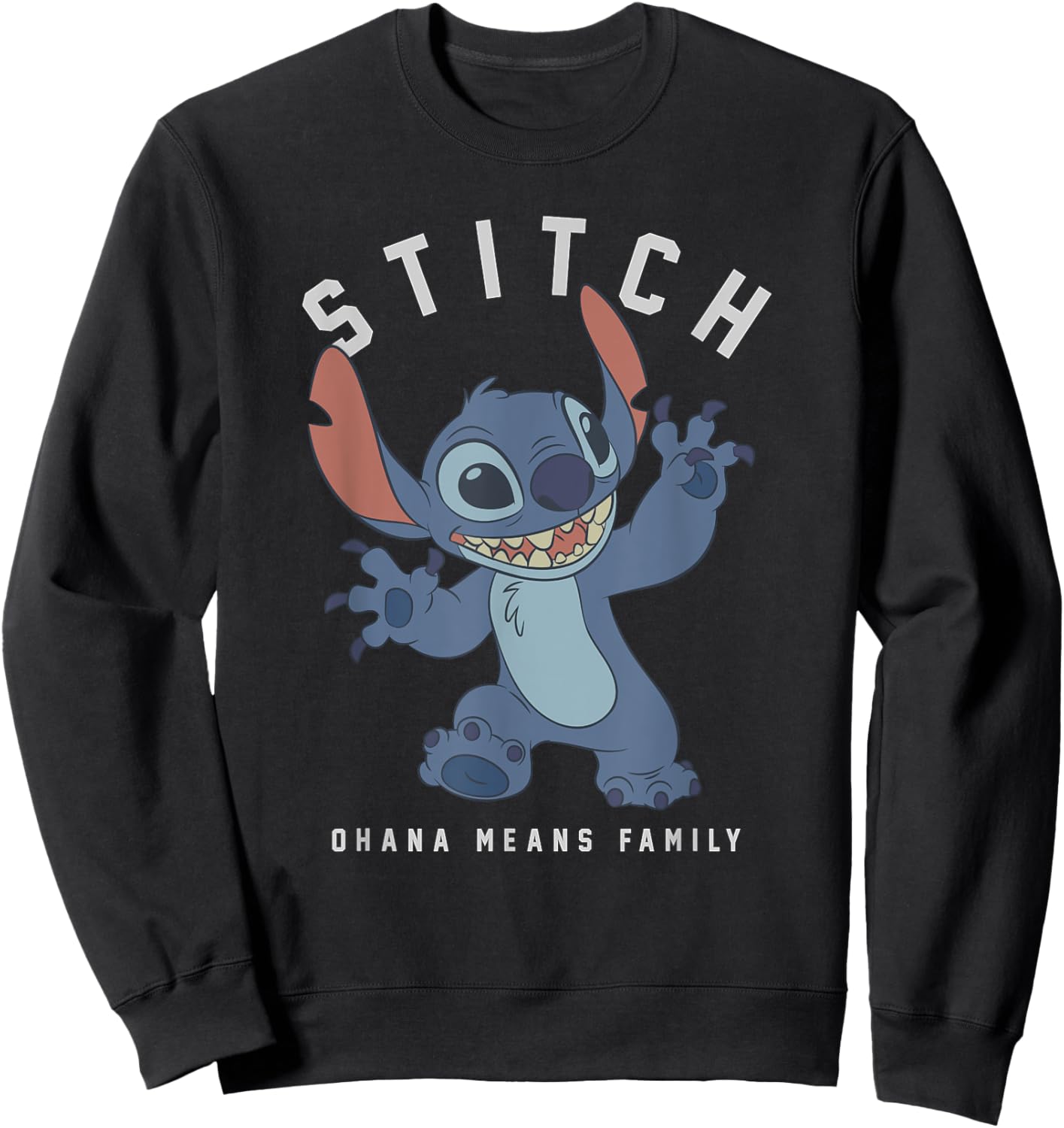 Disney Lilo & Stitch Claws Out Ohana Means Family Sweatshirt - Sweatshirt | Black