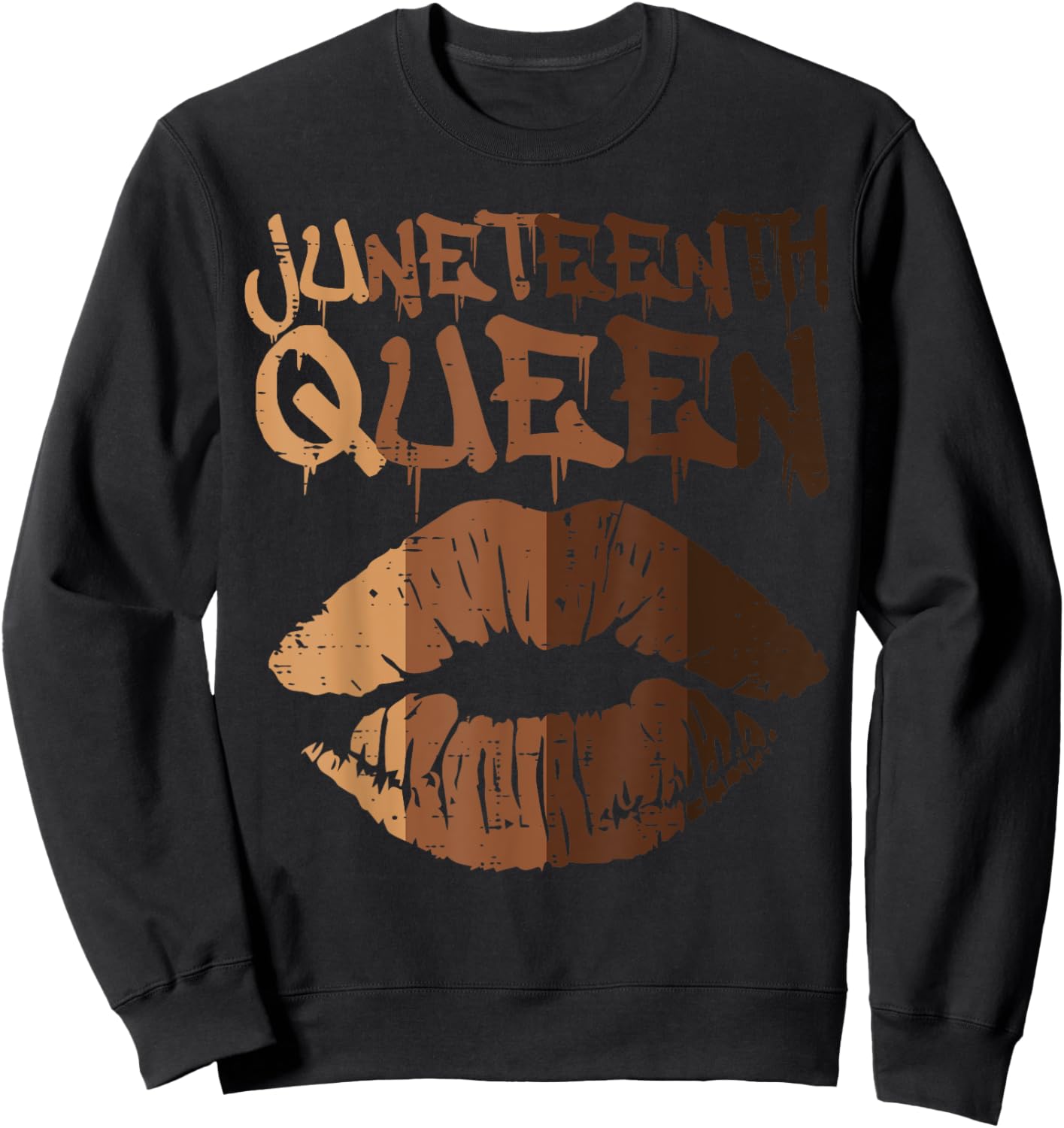 Juneteenth Queen Black Melanin Lips June 19th 1865 Women Sweatshirt - Sweatshirt | Black