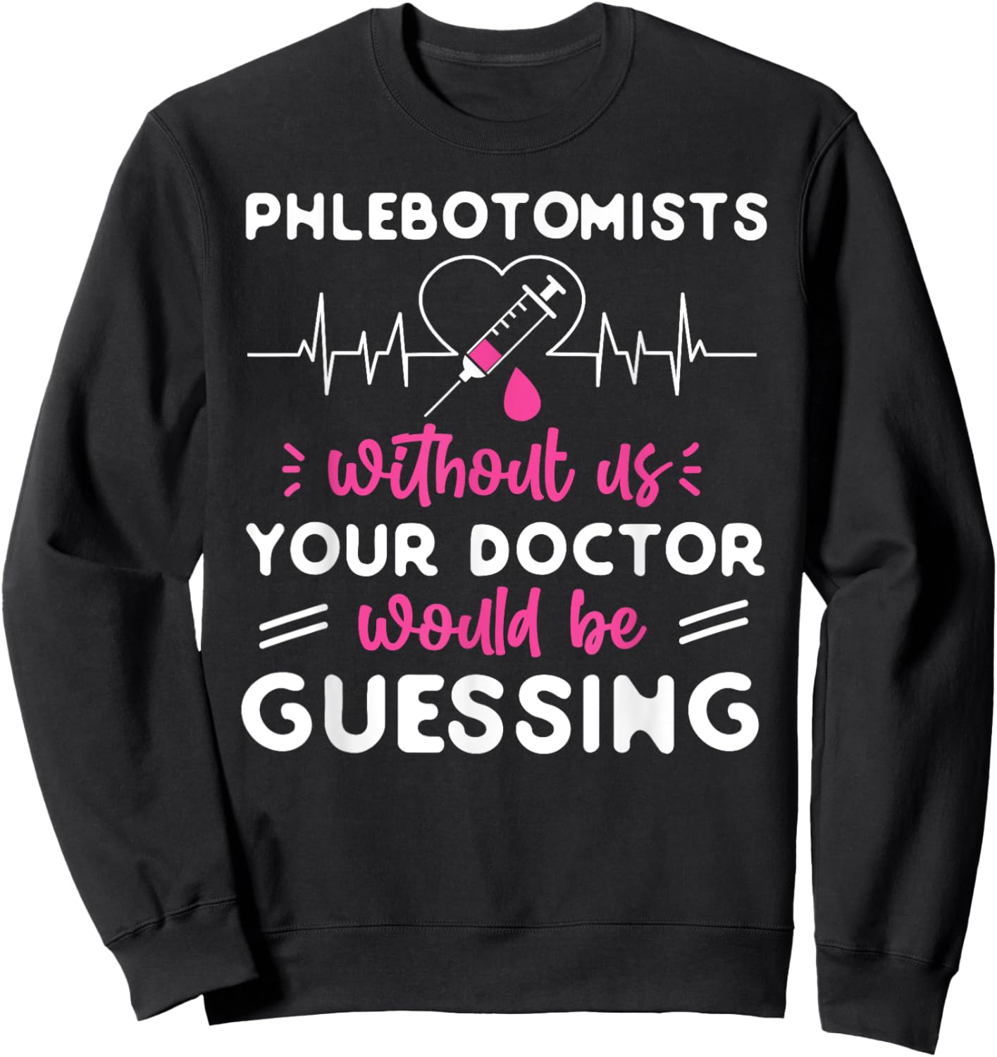 Funny Phlebotomy Lab HS0 Black Men's Classic Short Sleeve Sweatshirt - Sweatshirt | Black