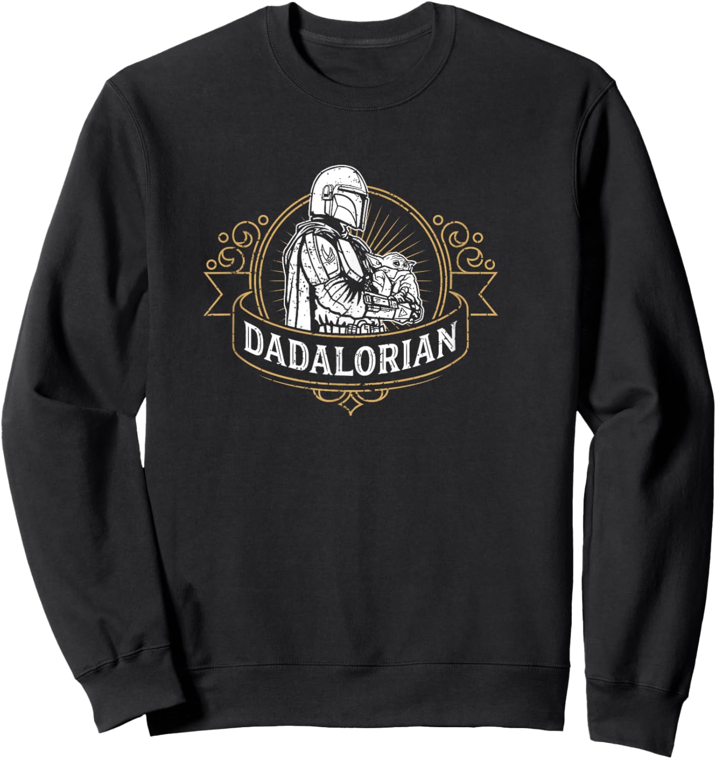 Star Wars: The Mandalorian Father's Day The Dadalorian Badge Sweatshirt - Sweatshirt | Black