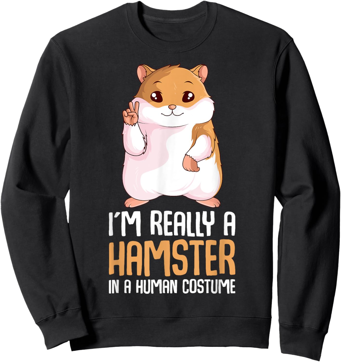 Hamster Costume Hammy Lover Girls Women Sweatshirt - Sweatshirt | Black