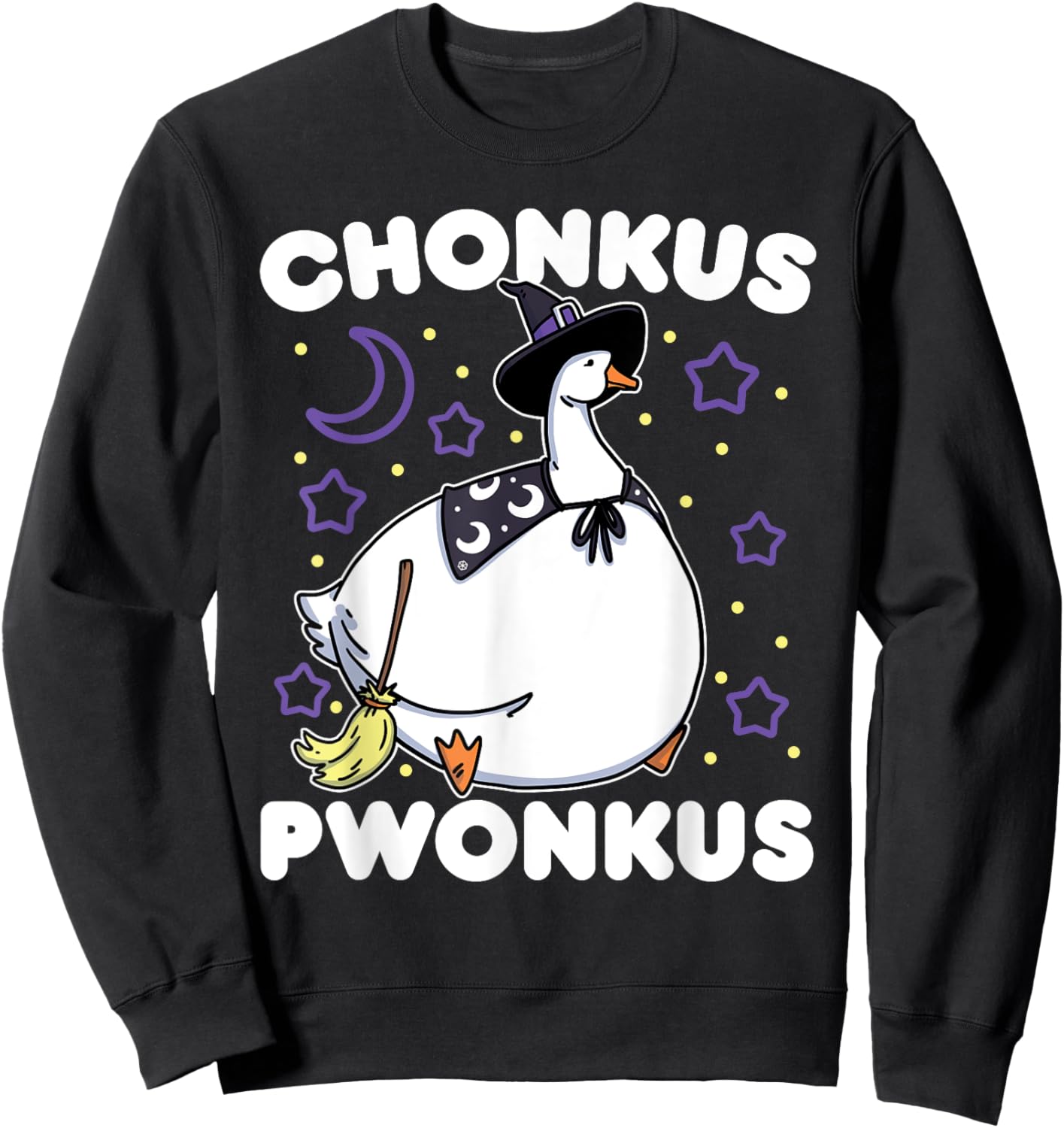 Honkus Ponkus Halloween Goose Meme Parody Chonkus Pwonkus Sweatshirt - Sweatshirt | Black