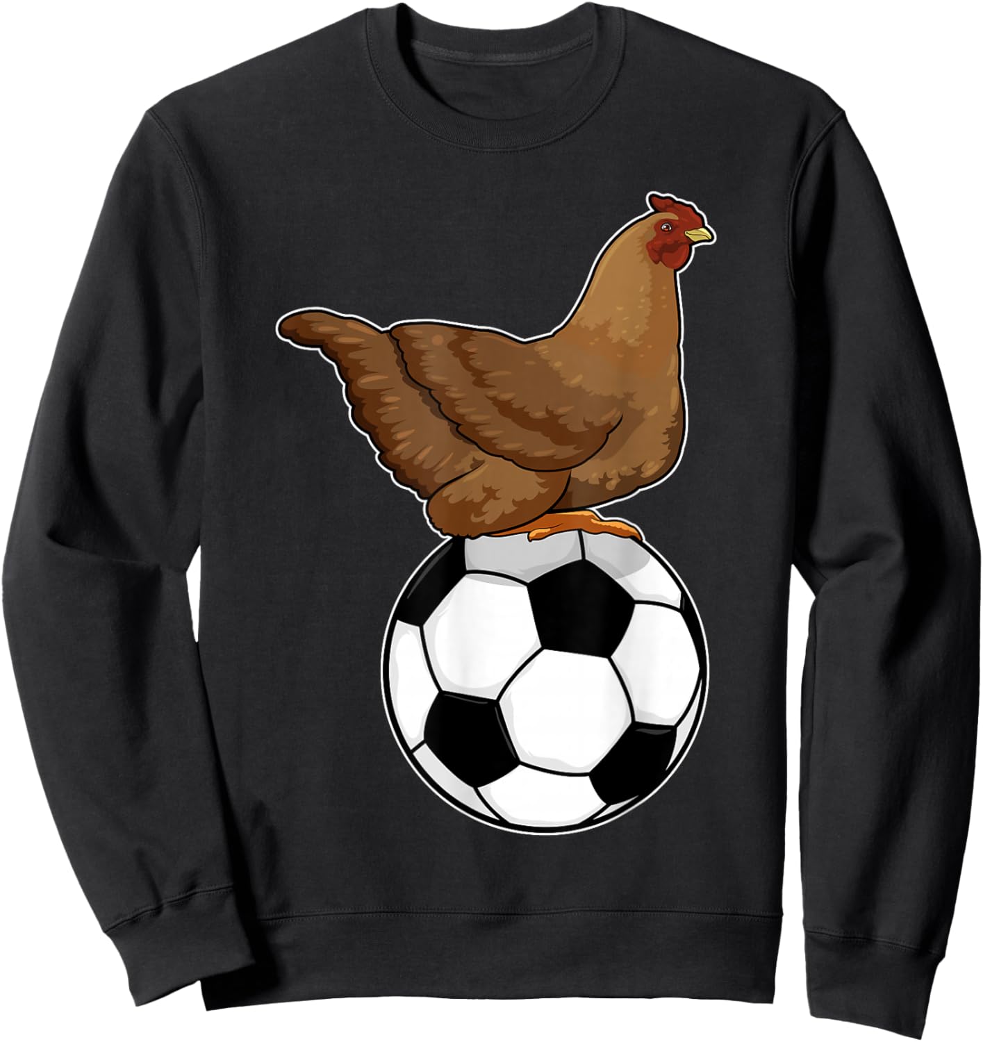 Chicken Soccer player Soccer Sports Sweatshirt - Sweatshirt | Black