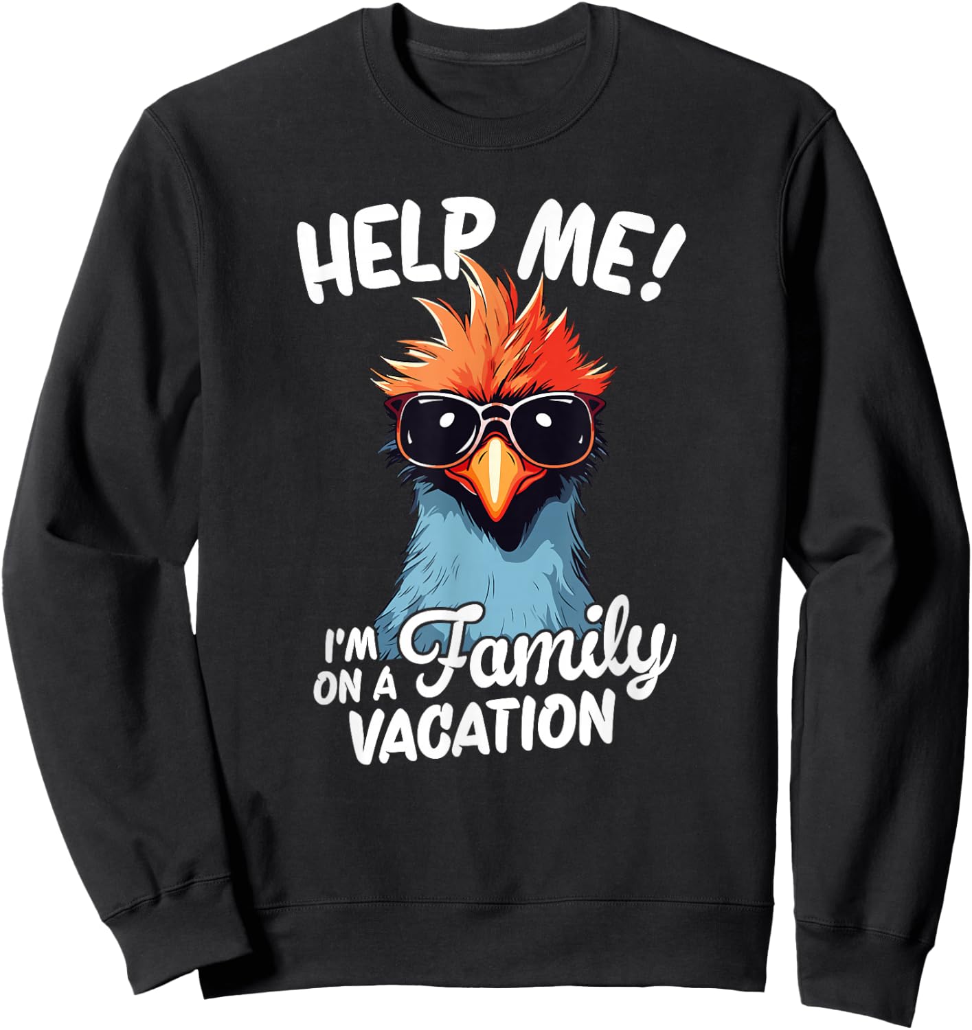 Help Me I'm On A Family Vacation Sweatshirt - Sweatshirt | Black