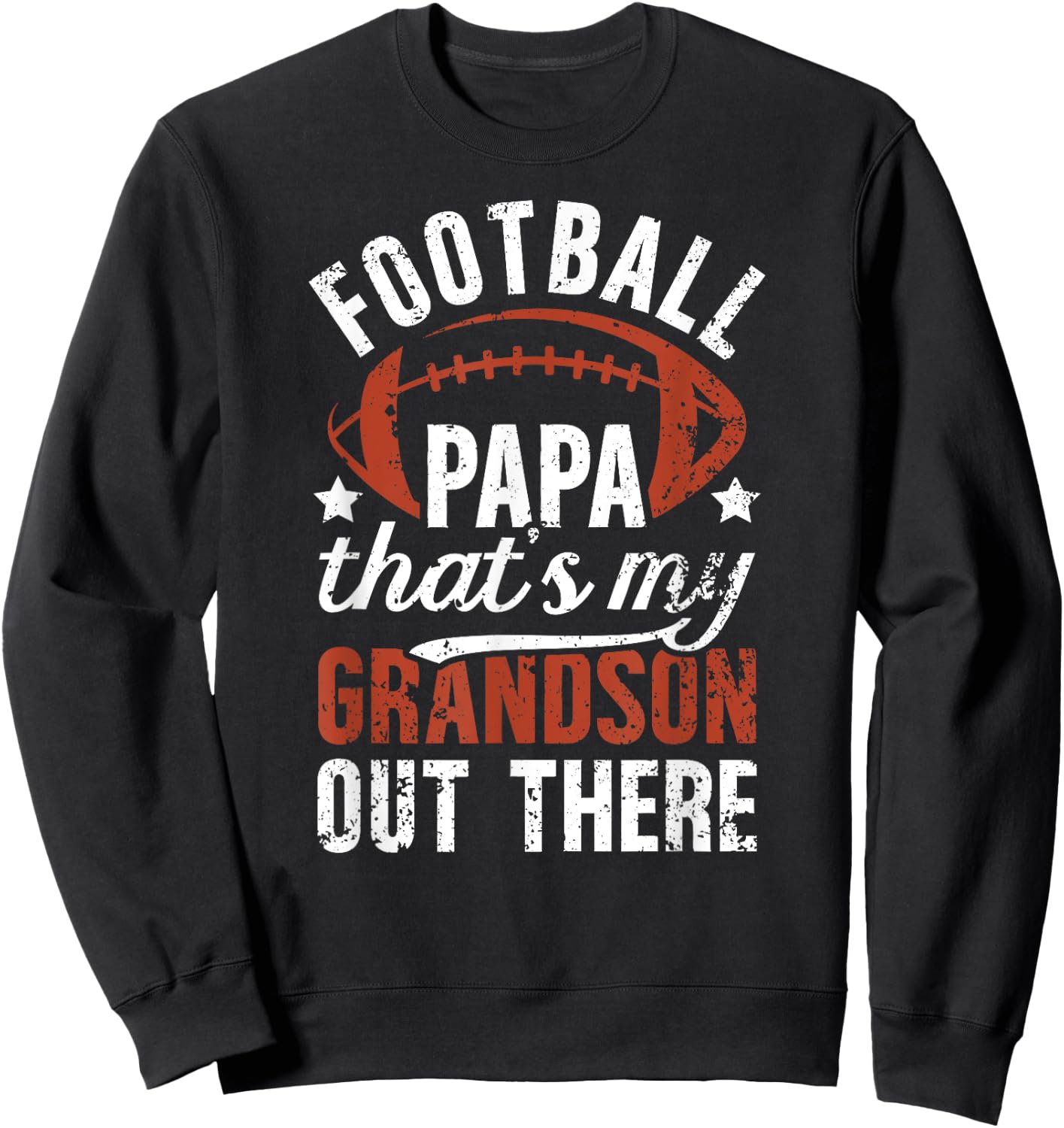 Proud Football Papa Of A Football Player Papa Sweatshirt - Sweatshirt | Black