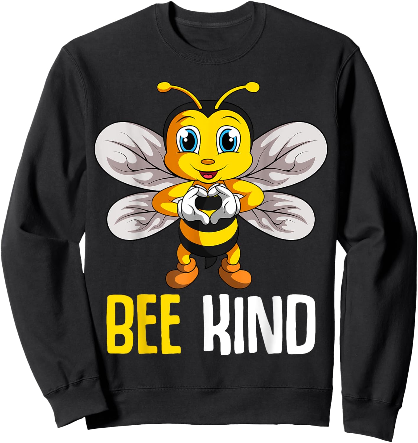 Bee Kind Bumble Bee Kindness Girls Kids Boys Women Sweatshirt - Sweatshirt | Black