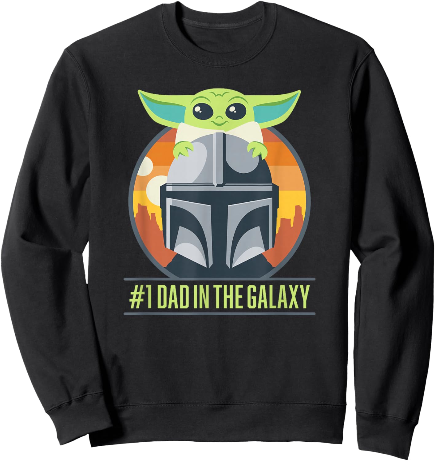 Star Wars: The Mandalorian Father's Day Number One Dad Sweatshirt - Sweatshirt | Black