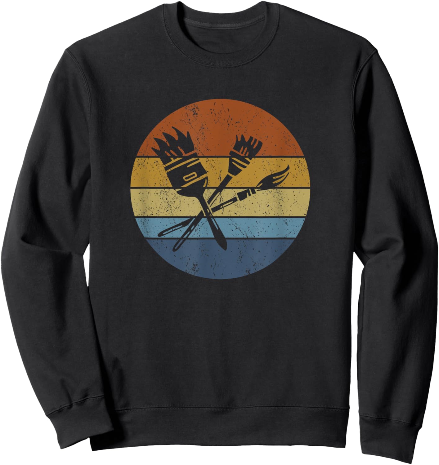 Art Teacher Painter School Artist Paint Brush Sweatshirt - Sweatshirt | Black