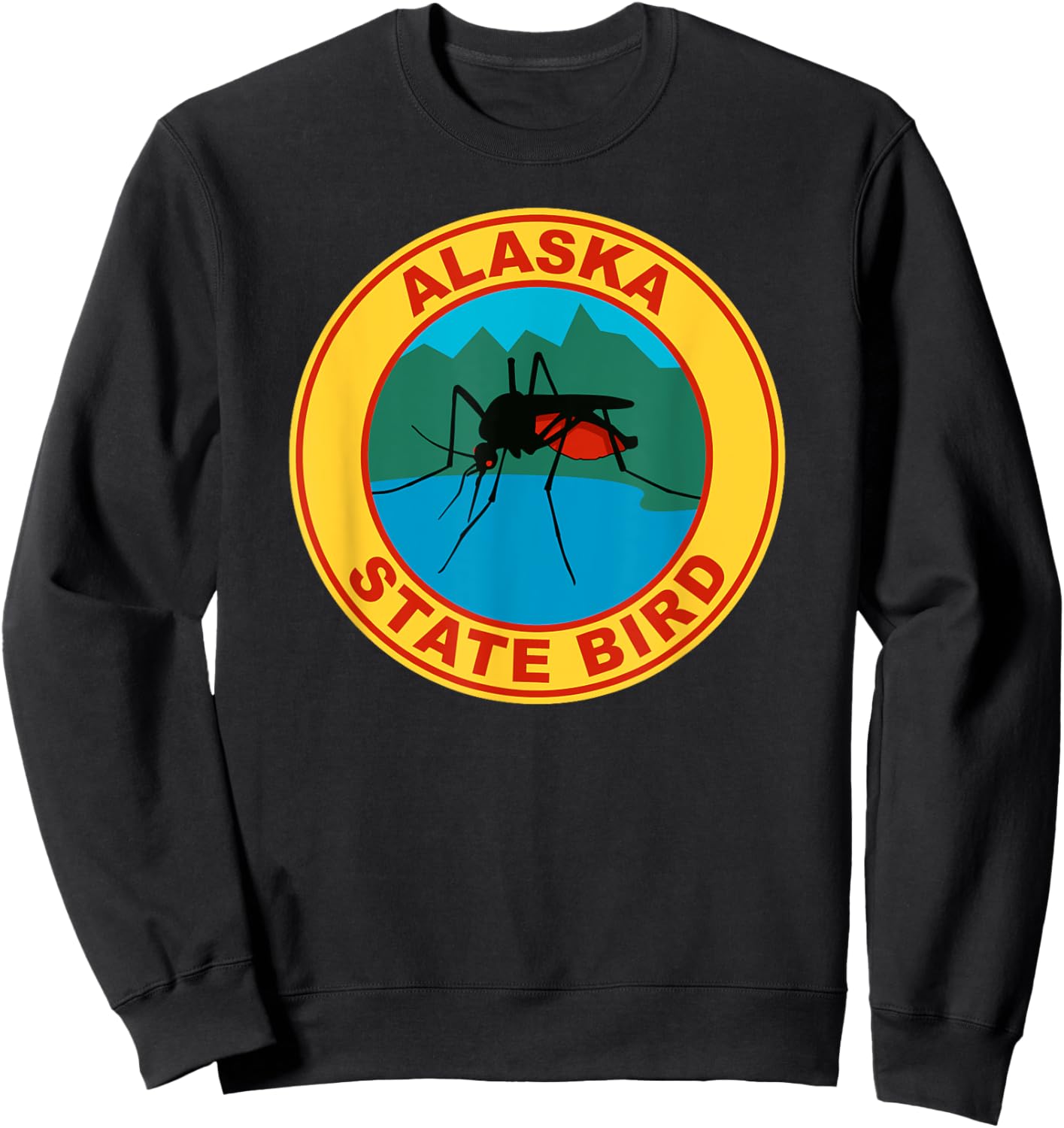 Funny Alaska State Bird Mosquito Sweatshirt - Sweatshirt | Black