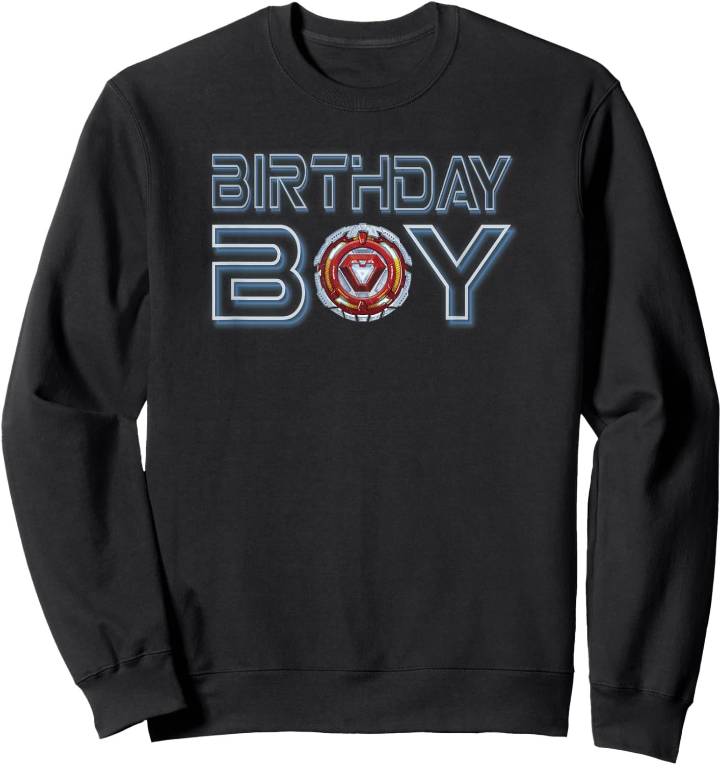 Marvel Avengers Iron Man Birthday Boy Badge Sweatshirt - Sweatshirt | Black