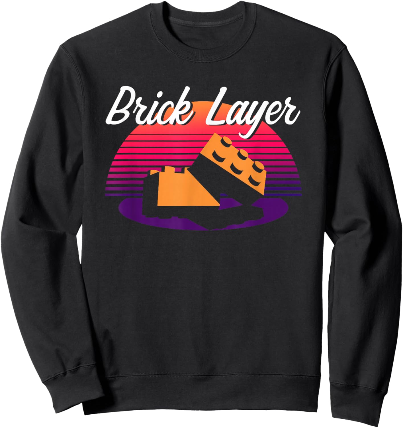 Brick Layer Big Building Blocks Master Builder Engineer Toy Sweatshirt - Sweatshirt | Black