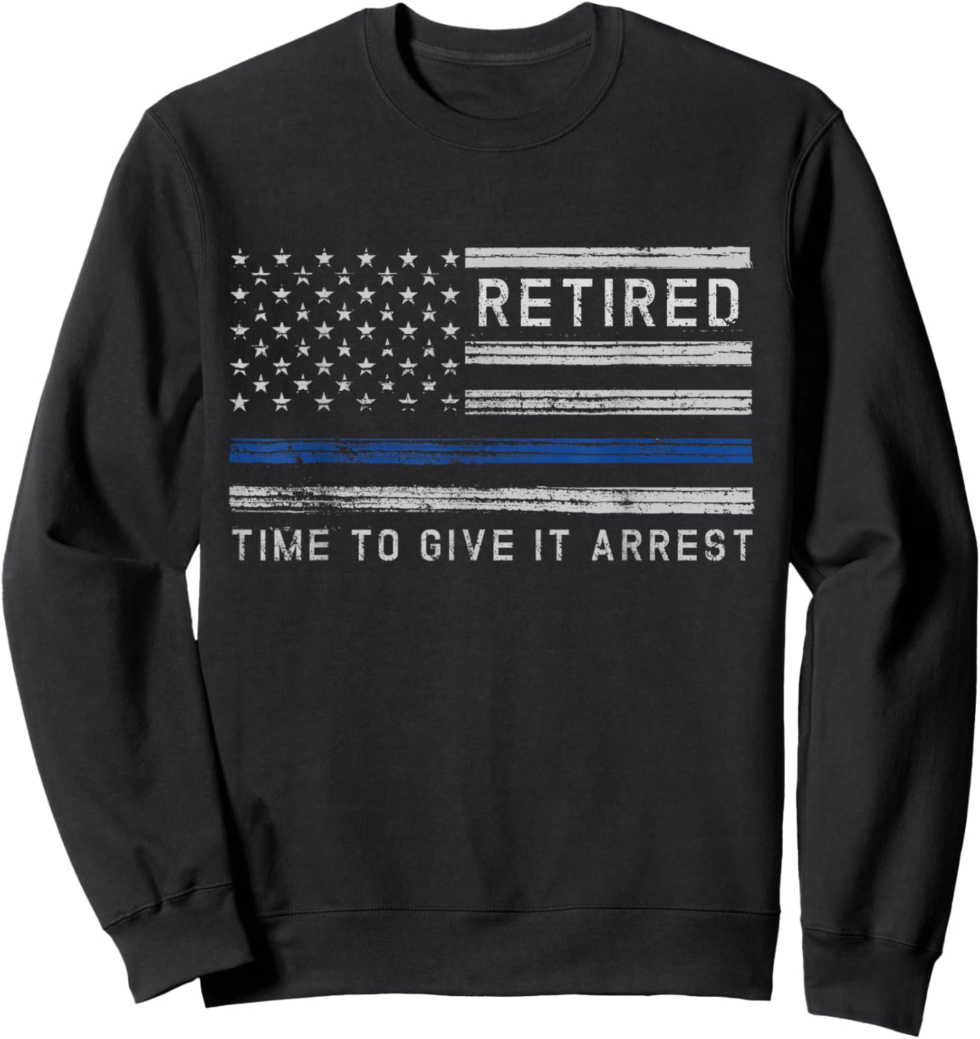Retired Police Officer 2022 Retiring Cop Officer Retiree Sweatshirt - Sweatshirt | Black
