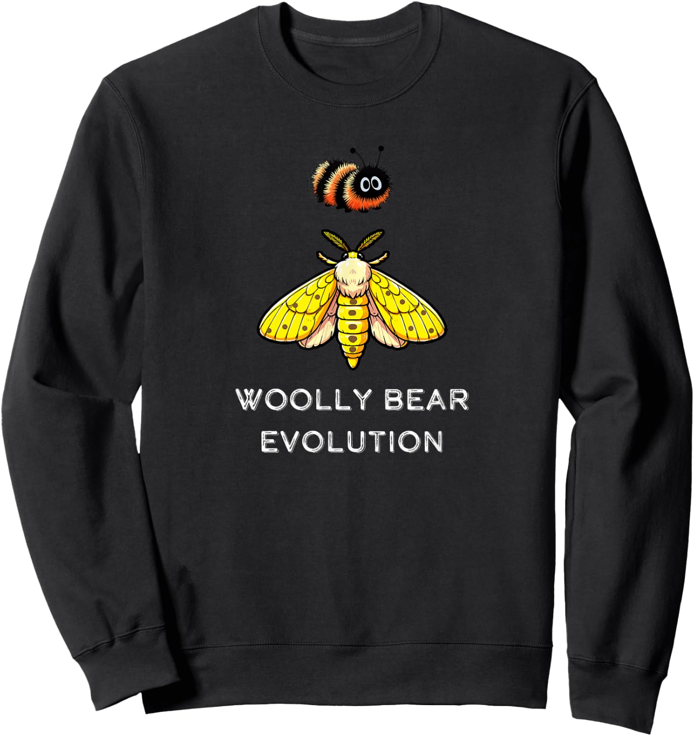Woolly Bear Caterpillar Isabella Tiger Moth Sweatshirt - Sweatshirt | Black
