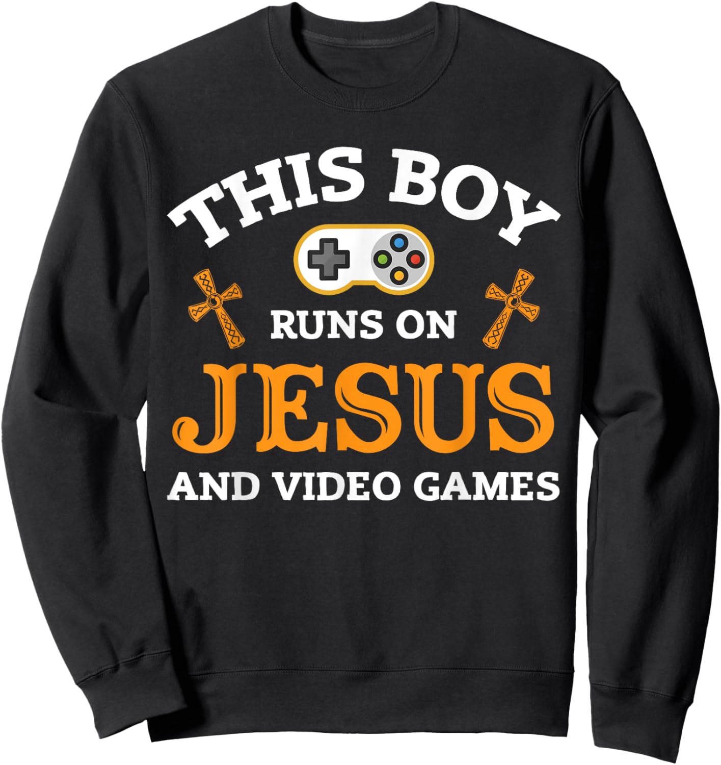 Video Games Gamer Gaming Jesus Religion Sweatshirt - Sweatshirt | Black