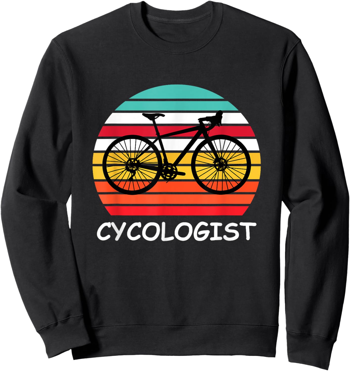 Cycologist Funny Vintage Cycling & Cyclist Sweatshirt - Sweatshirt | Black