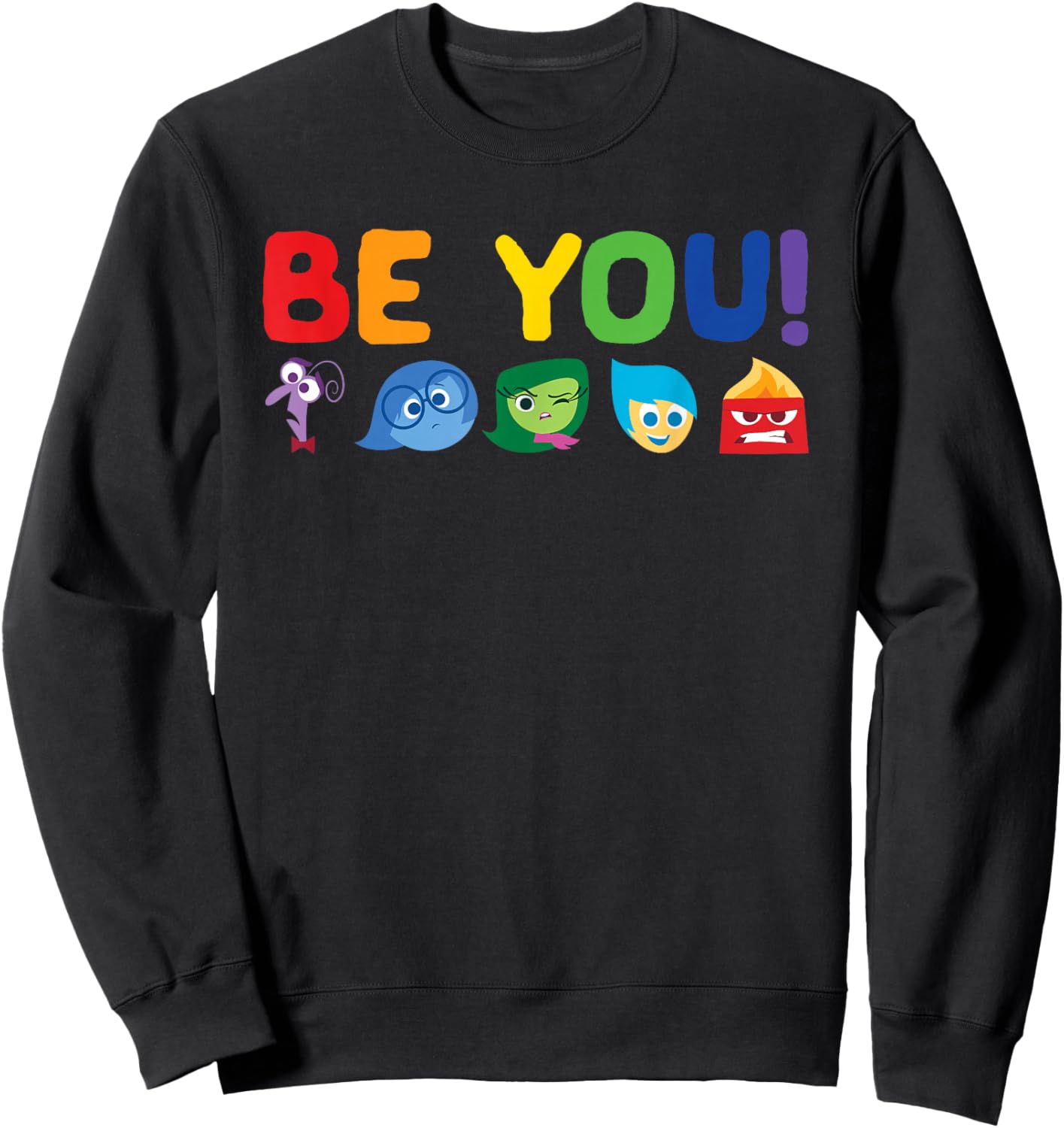 Disney Pixar Inside Out Be You Rainbow Small Sweatshirt - Sweatshirt | Black