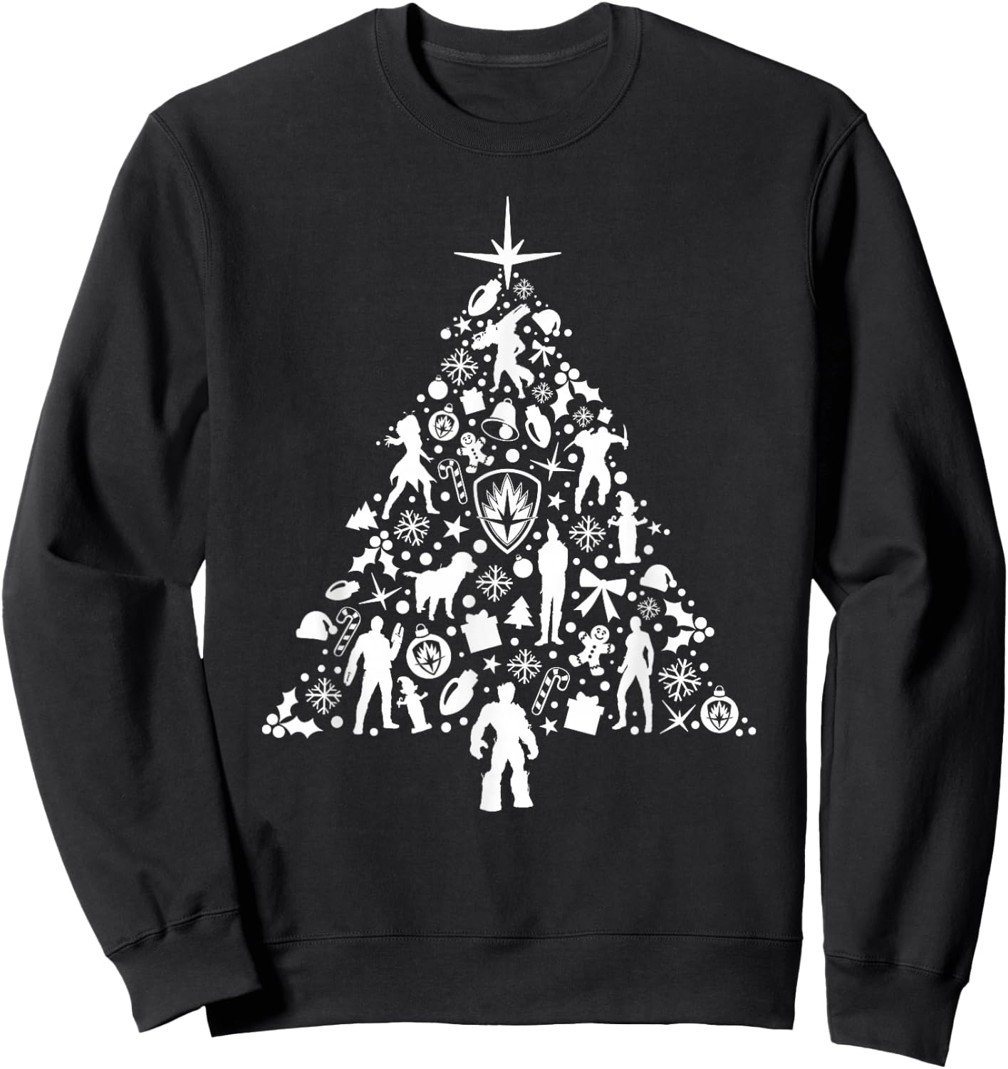 Marvel Guardians of The Galaxy Holiday Special Tree Sweatshirt - Sweatshirt | Black