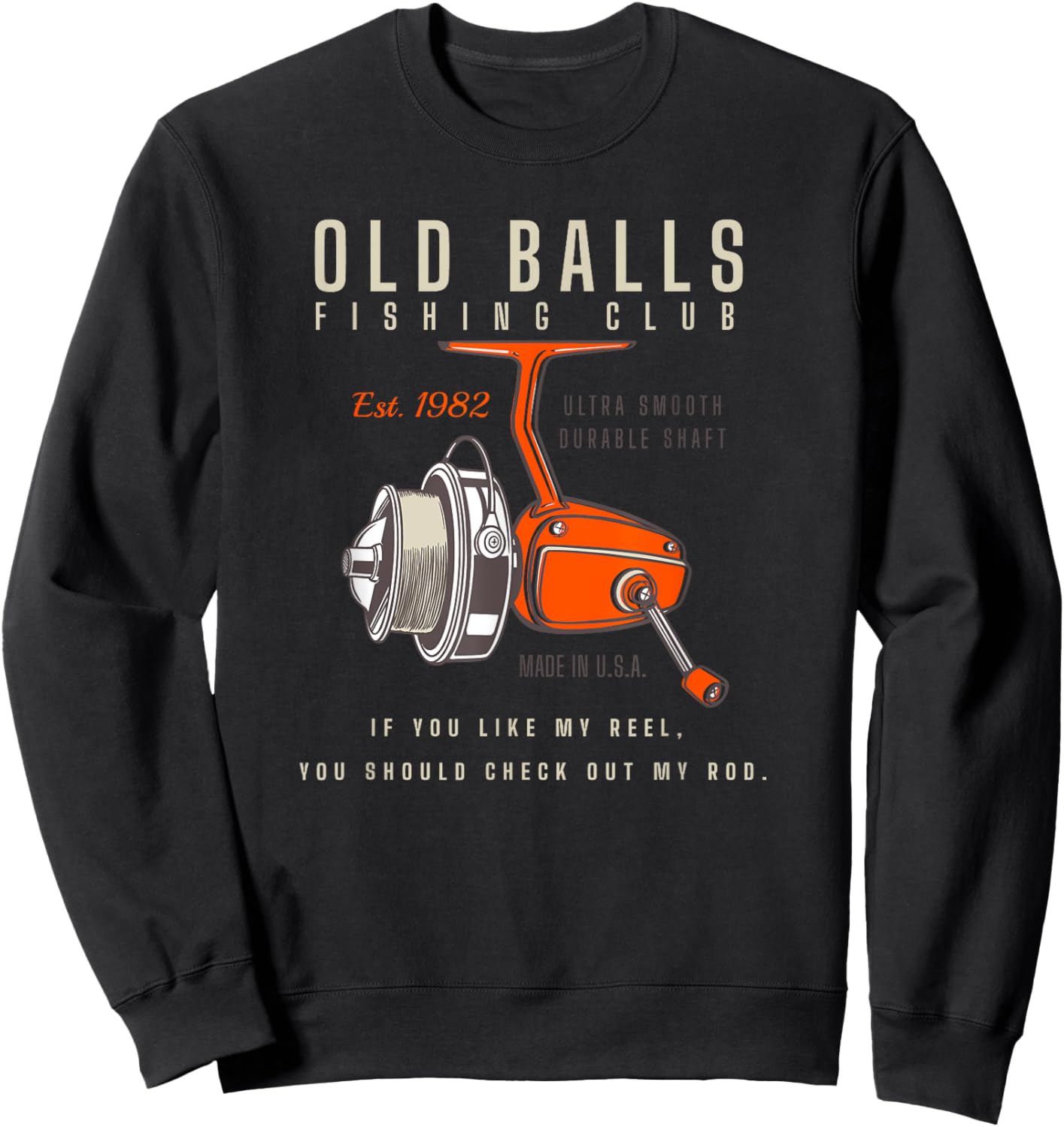Funny 40th Birthday Fishing Pun 's Over the Hill 40 Sweatshirt - Sweatshirt | Black