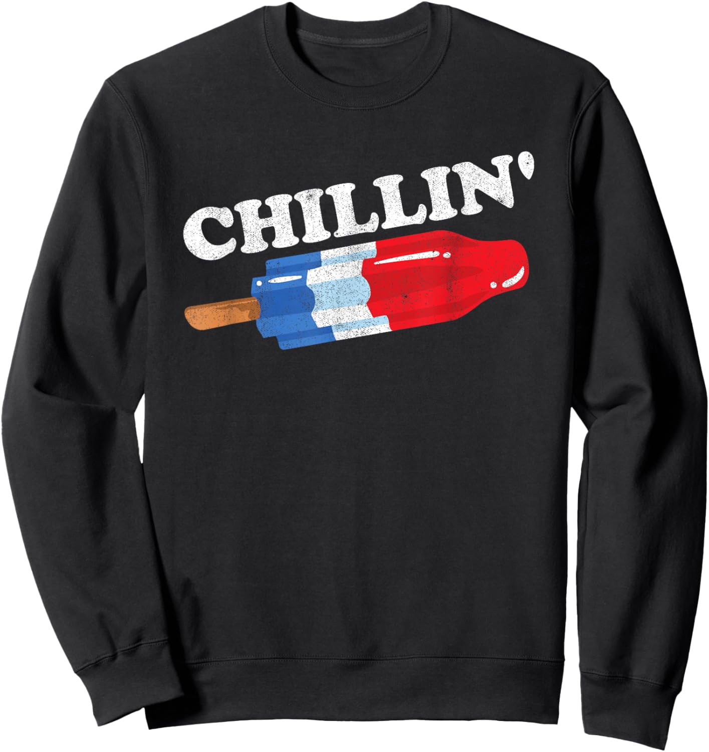 Summer Popsicle Chillin Funny Bomb Retro 80s Pop Gift Sweatshirt - Sweatshirt | Black