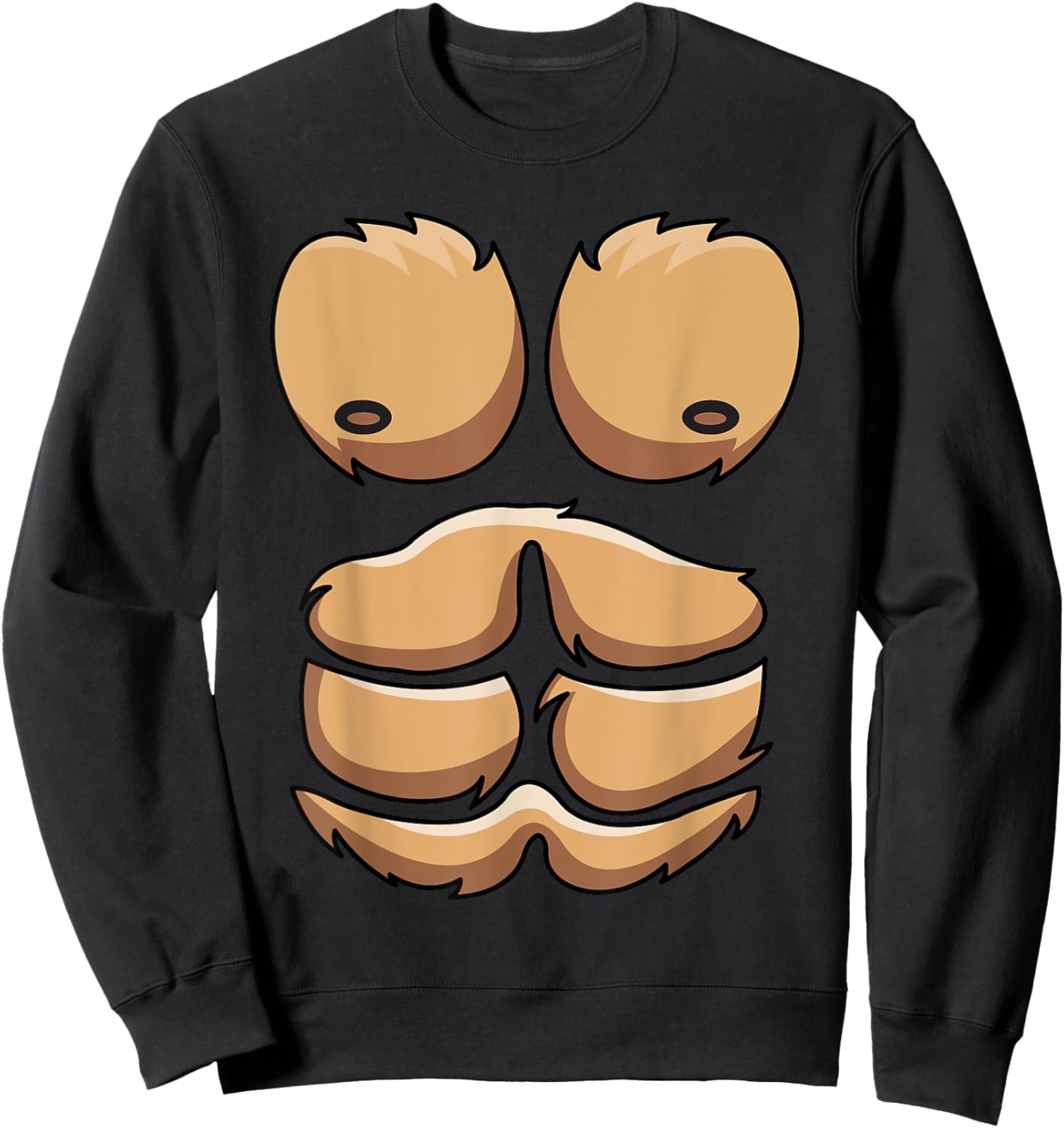 Funny Monkey Gorilla Chest Costume Halloween Sweatshirt - Sweatshirt | Black