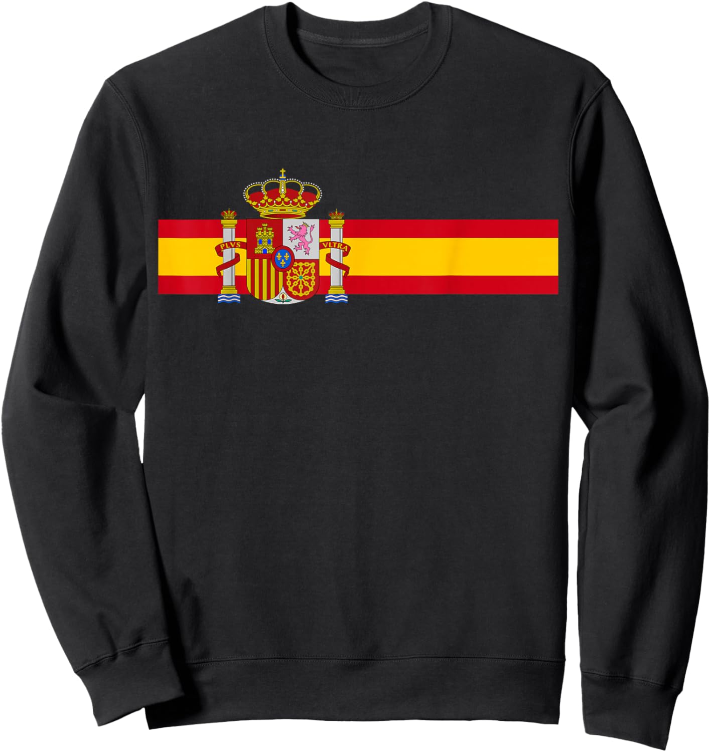 Spain National Flag Espana Color Band Madrid Barcelona Sweatshirt - Sweatshirt | Black