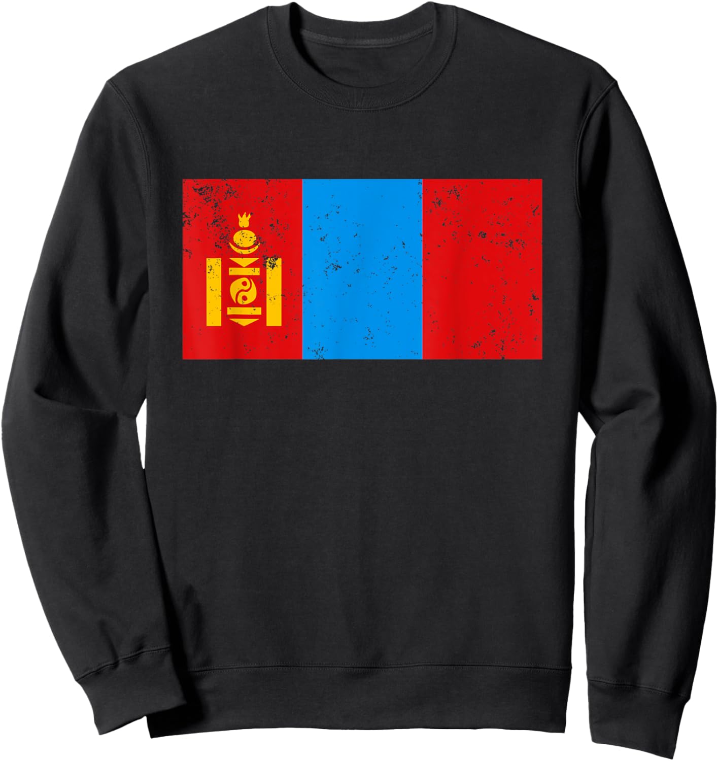 Traditional Mongolian Flag Sweatshirt - Sweatshirt | Black