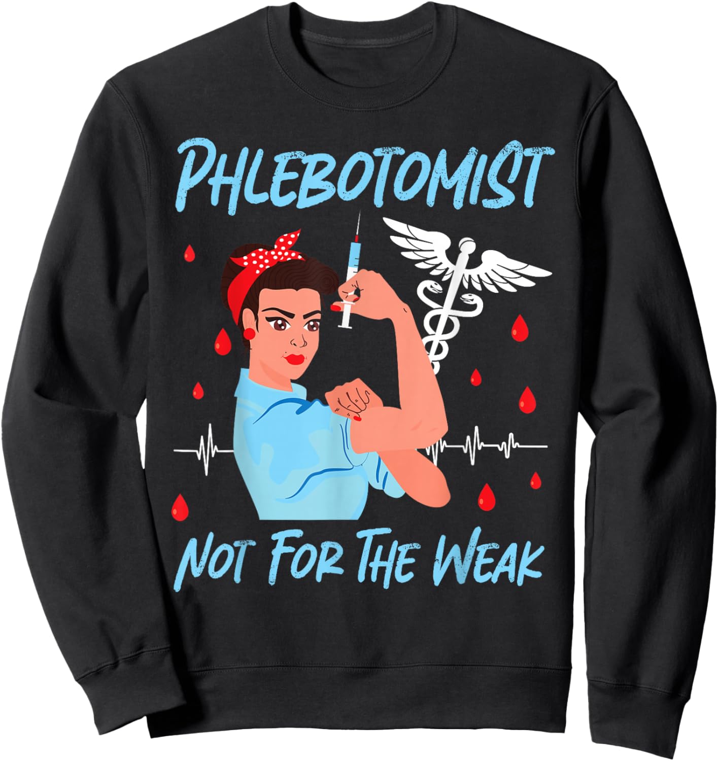 Phlebotomist Tech Technician Sweatshirt - Sweatshirt | Black