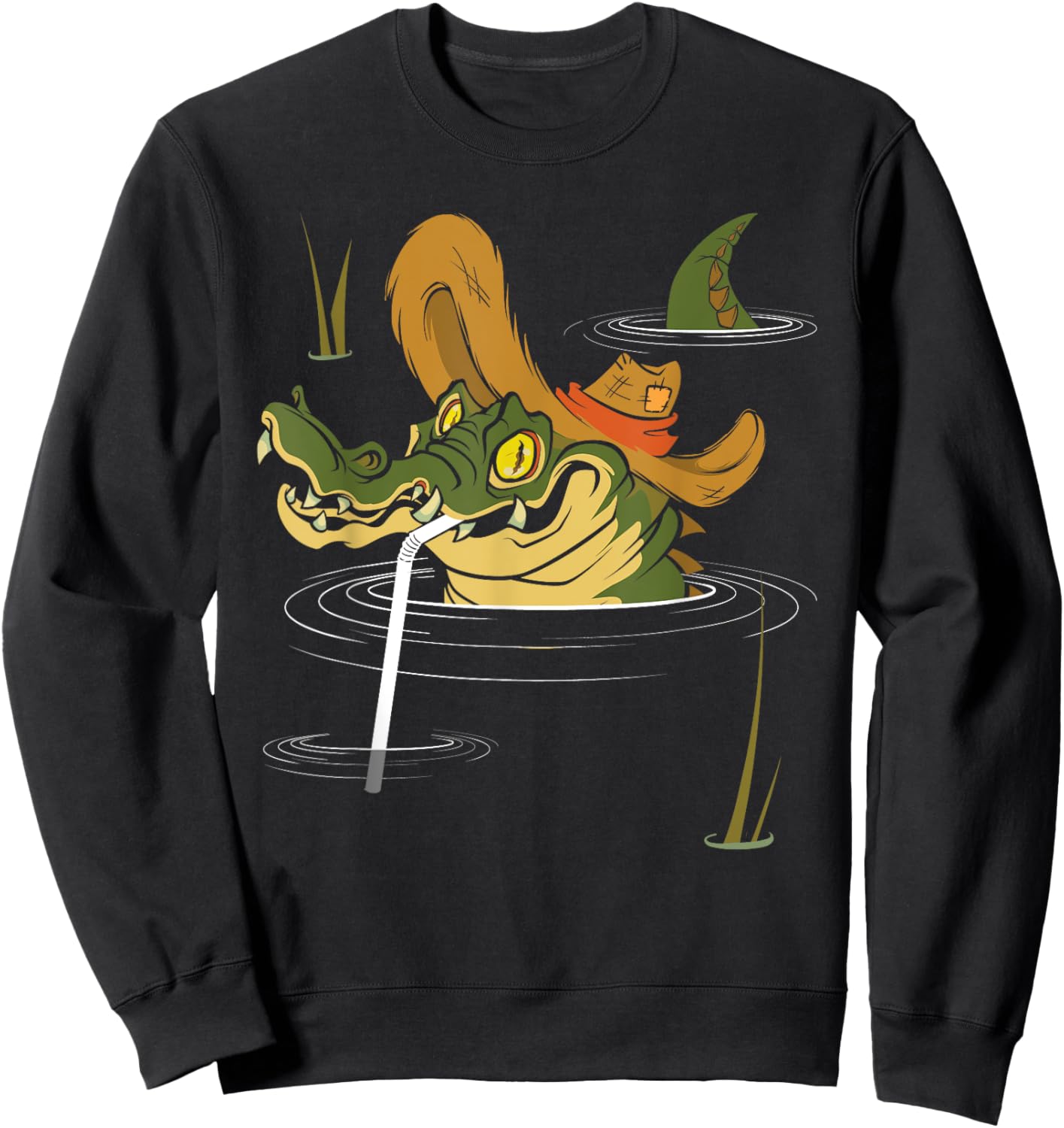 Swamp Water - Alligator Gator Crocodile Zoo Animal Lover Sweatshirt - Sweatshirt | Black