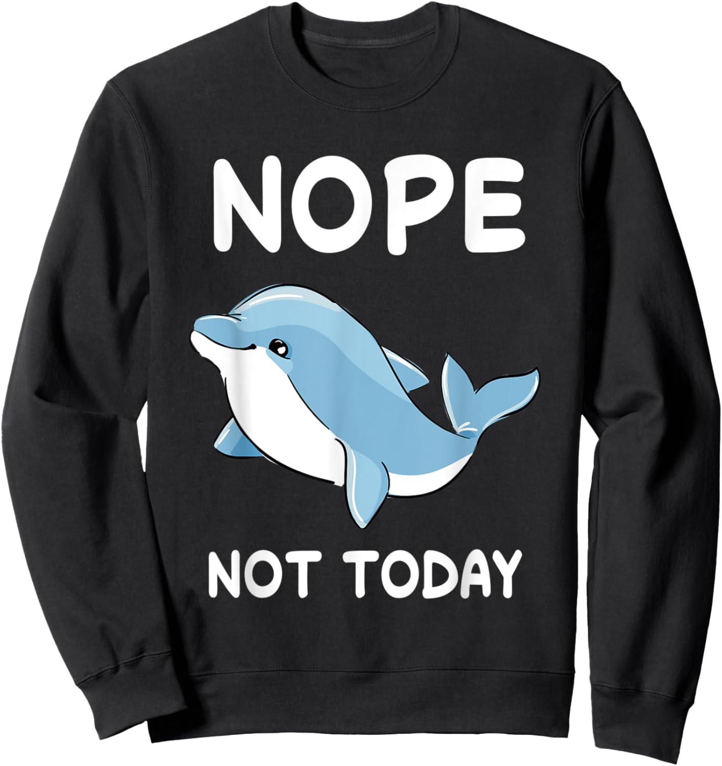 Dolphin Nap Sleeping Pajama Nightgown Sweatshirt - Sweatshirt | Black