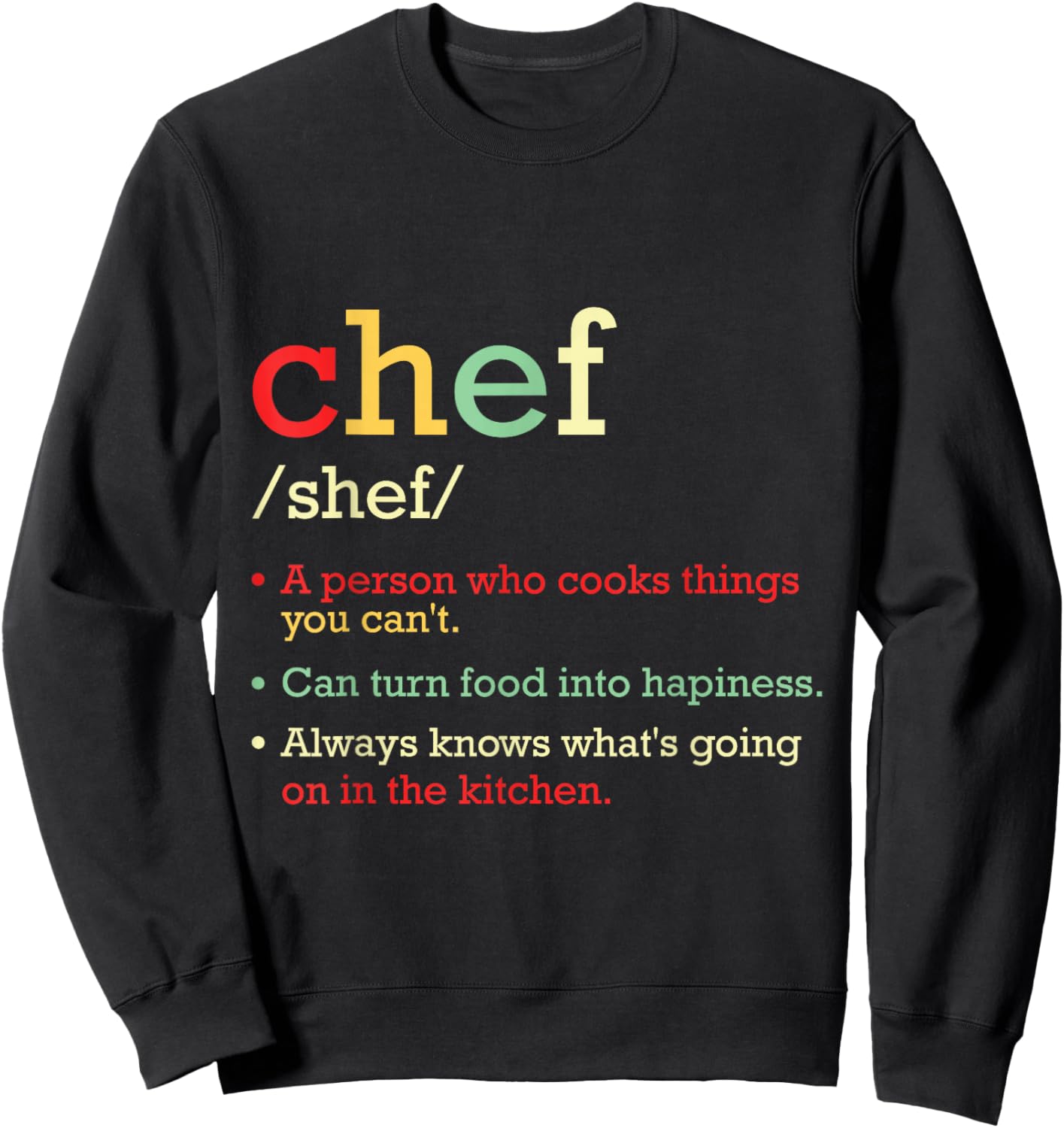 Men Women Chef Gift Cooking Expert Kitchen Chef Definition Cooking Lover Sous Culinary Gangster Sweatshirt - Sweatshirt | Black