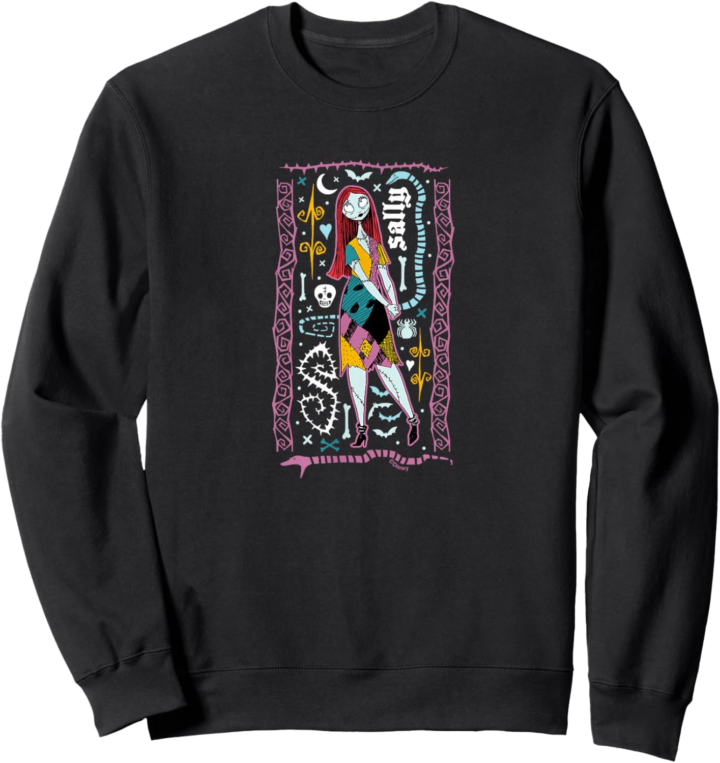 The Nightmare Before Christmas - Sally Character Sweatshirt - Sweatshirt | Black