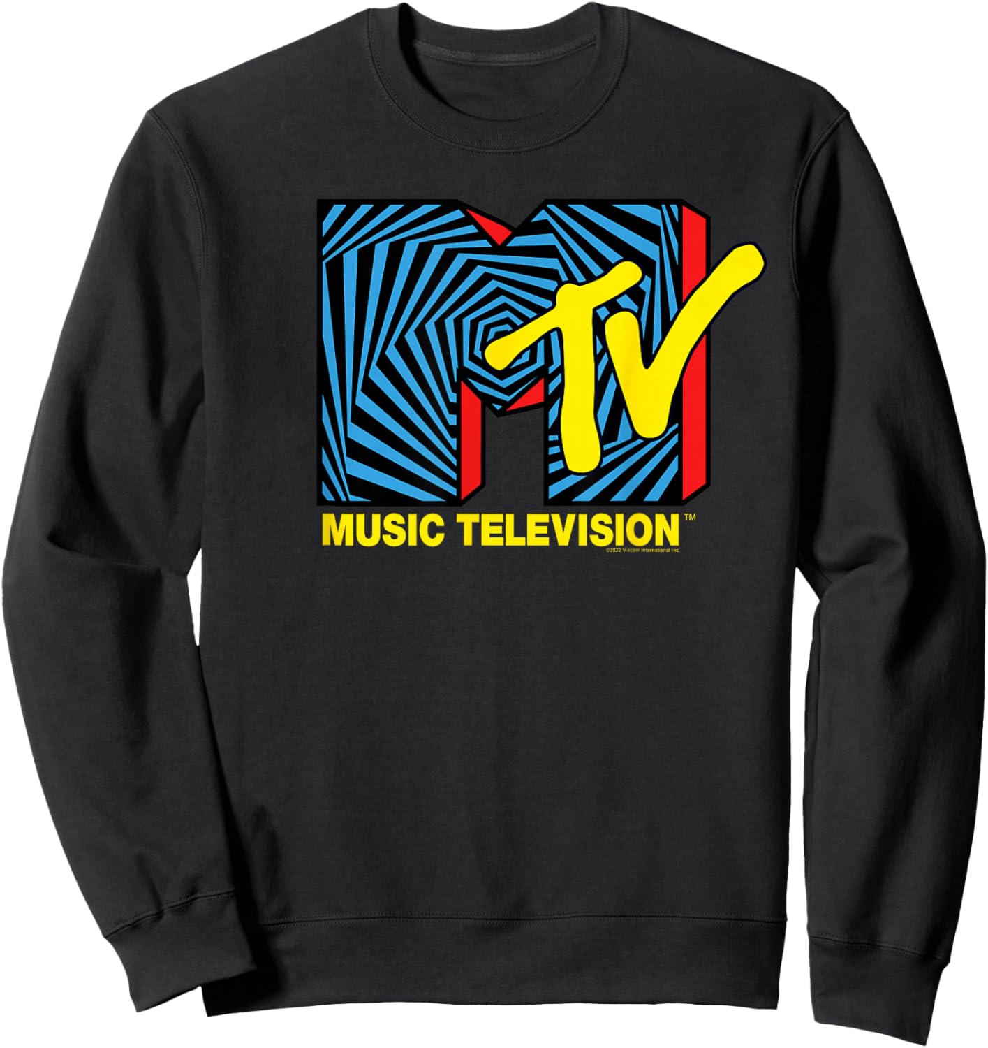 MTV Logo Spiral Music Fan Sweatshirt - Sweatshirt | Black