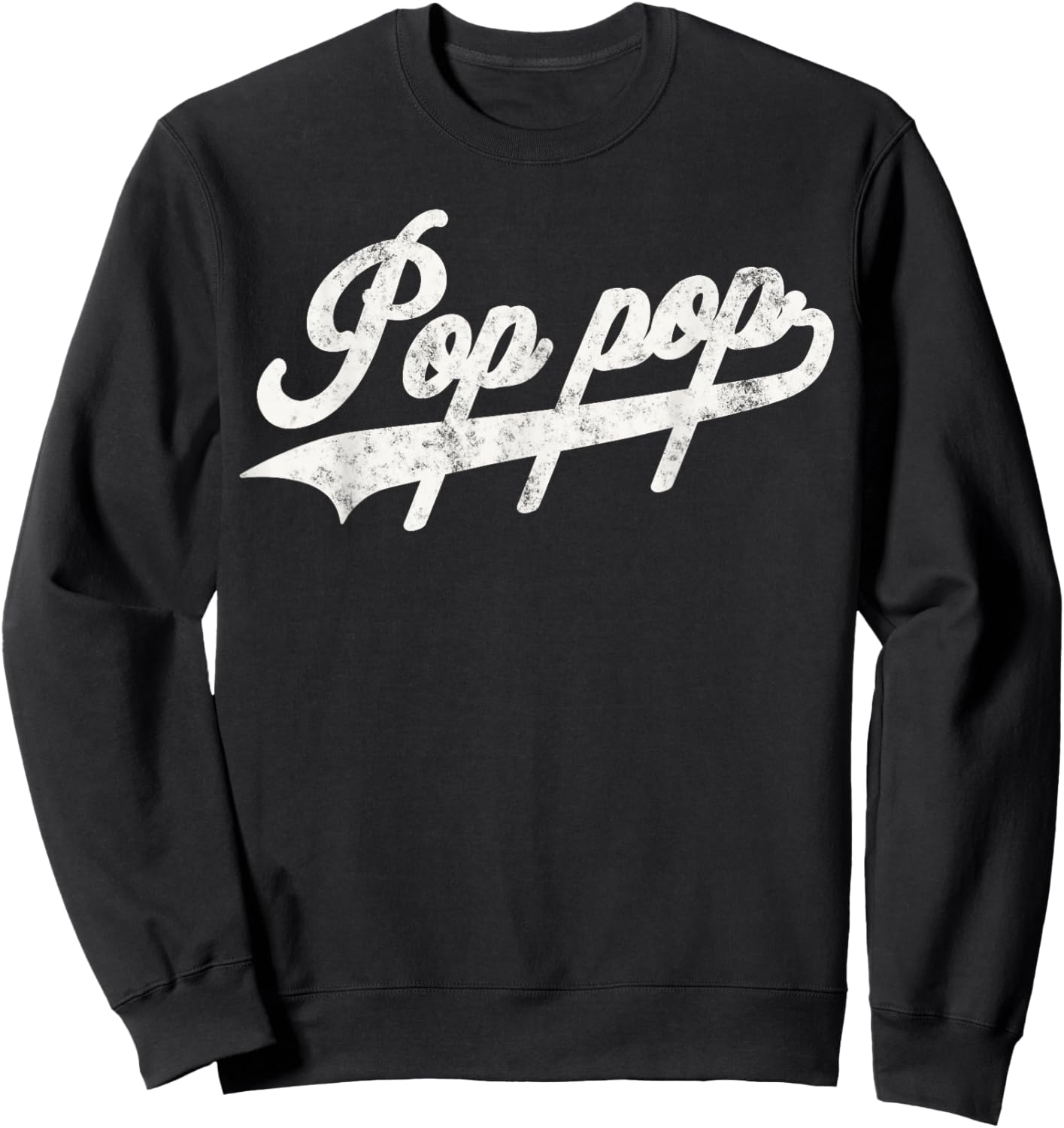 Pop pop Retro Style Father’s day Gift Papa Grandpa Sweatshirt - Sweatshirt | Black