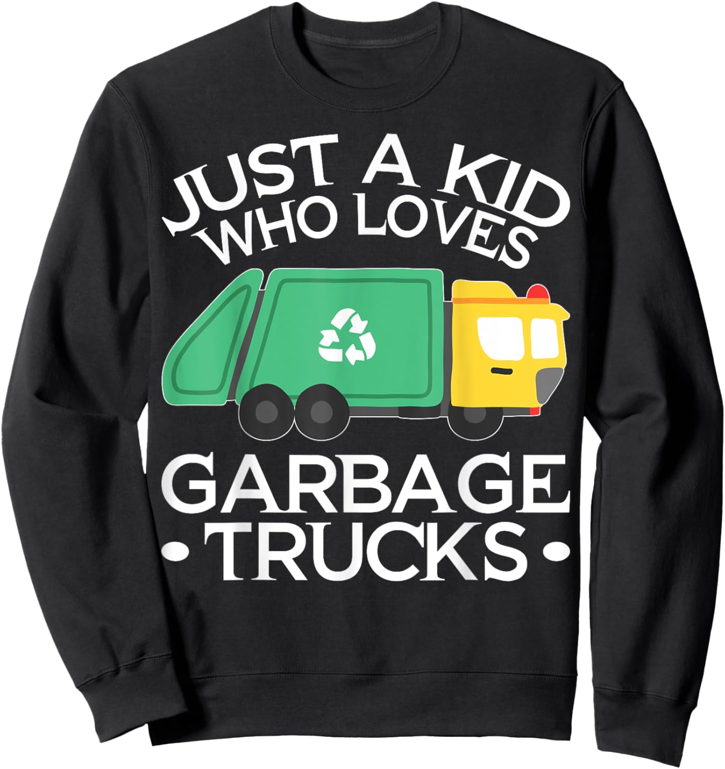 Toddler Garbage Truck Man Costume Kids Sweatshirt - Sweatshirt | Black