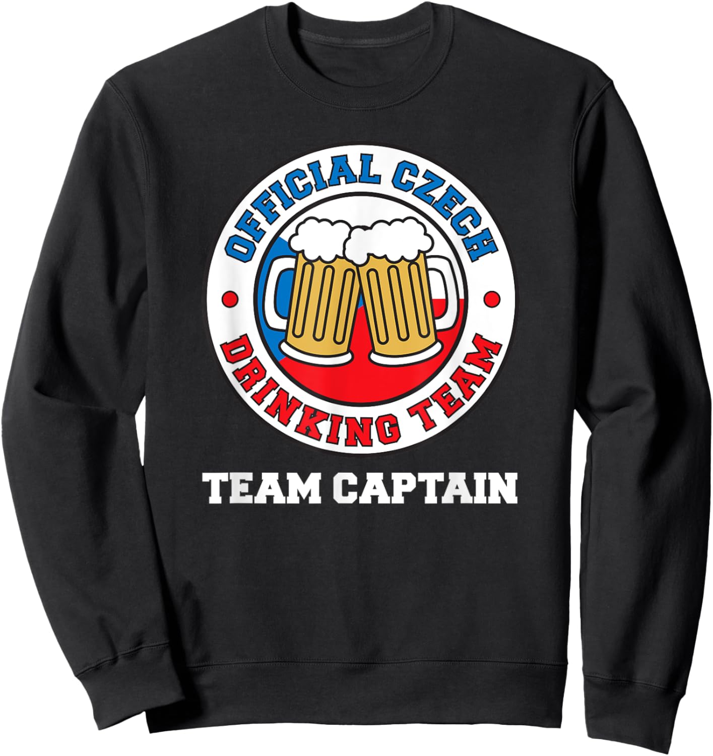 Official Czech Drinking Team Captain Sweatshirt - Sweatshirt | Black