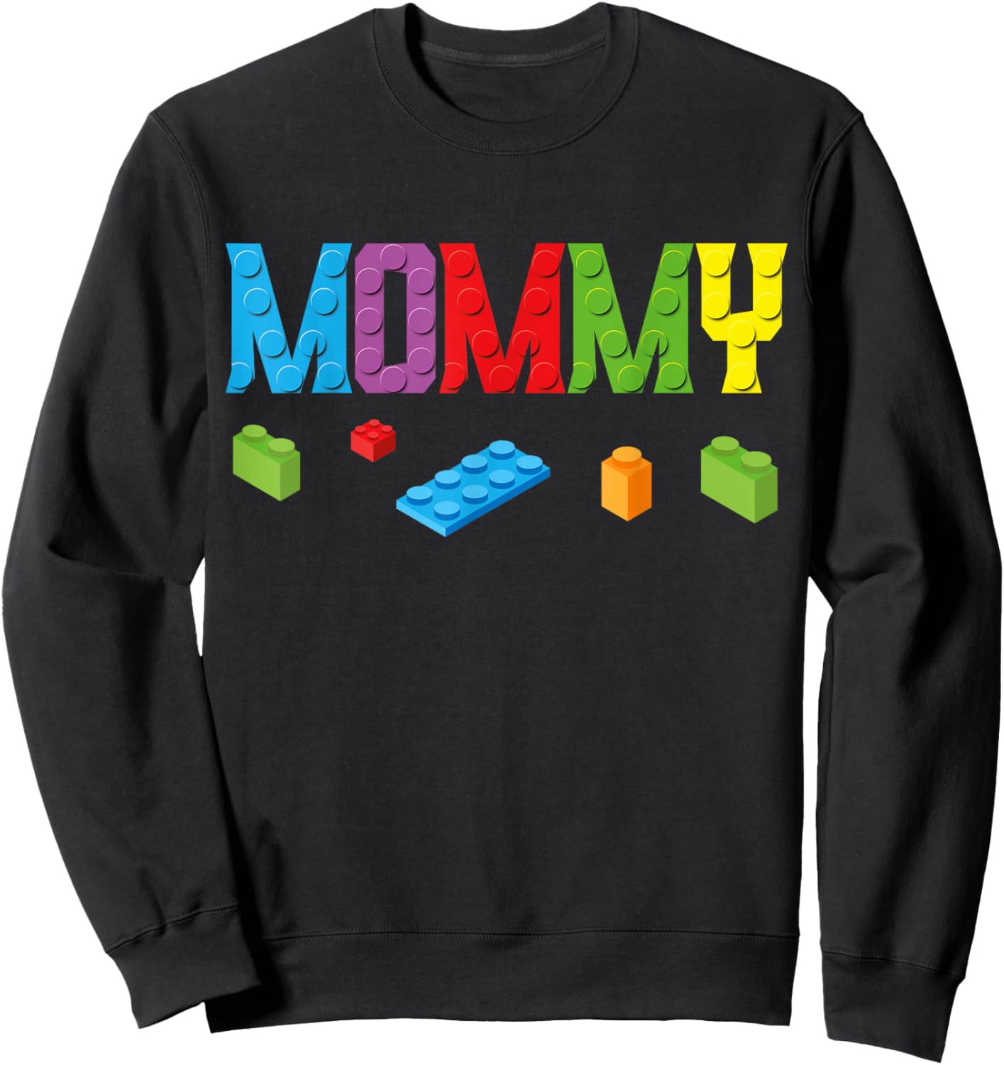 Mommy Master Builder Building Bricks Blocks Family Set Women Small Sweatshirt - Sweatshirt | Black