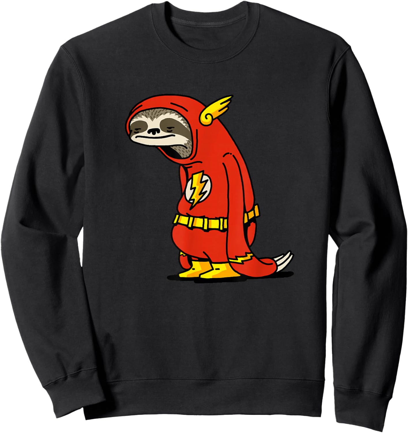 Funny Sloth Superhero Not Fast Not Furious Sloth Lover Sweatshirt - Sweatshirt | Black