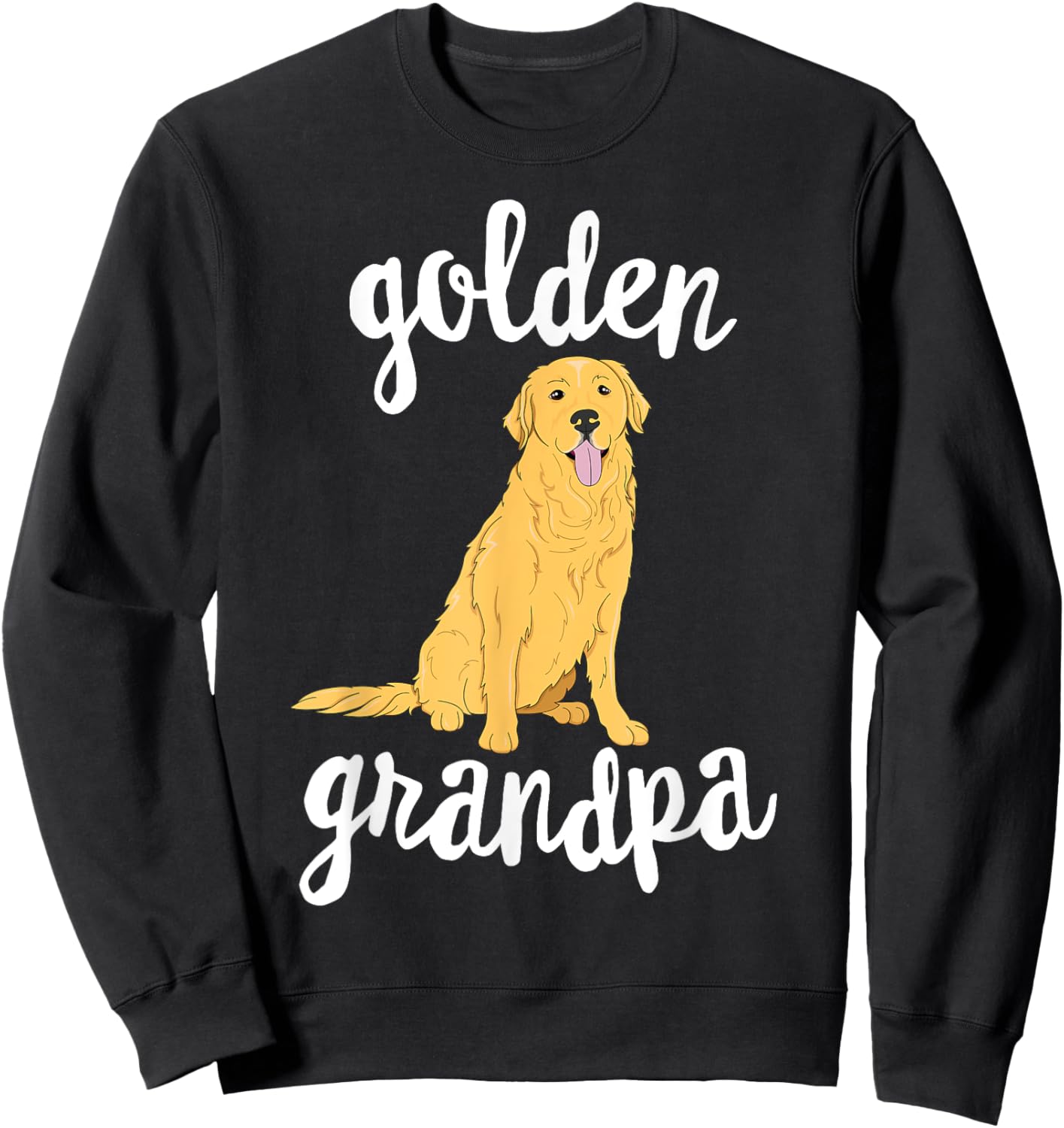 Golden Retriever Grandpa Pawpa Dog Grandparents Grand Paw Sweatshirt - Sweatshirt | Black