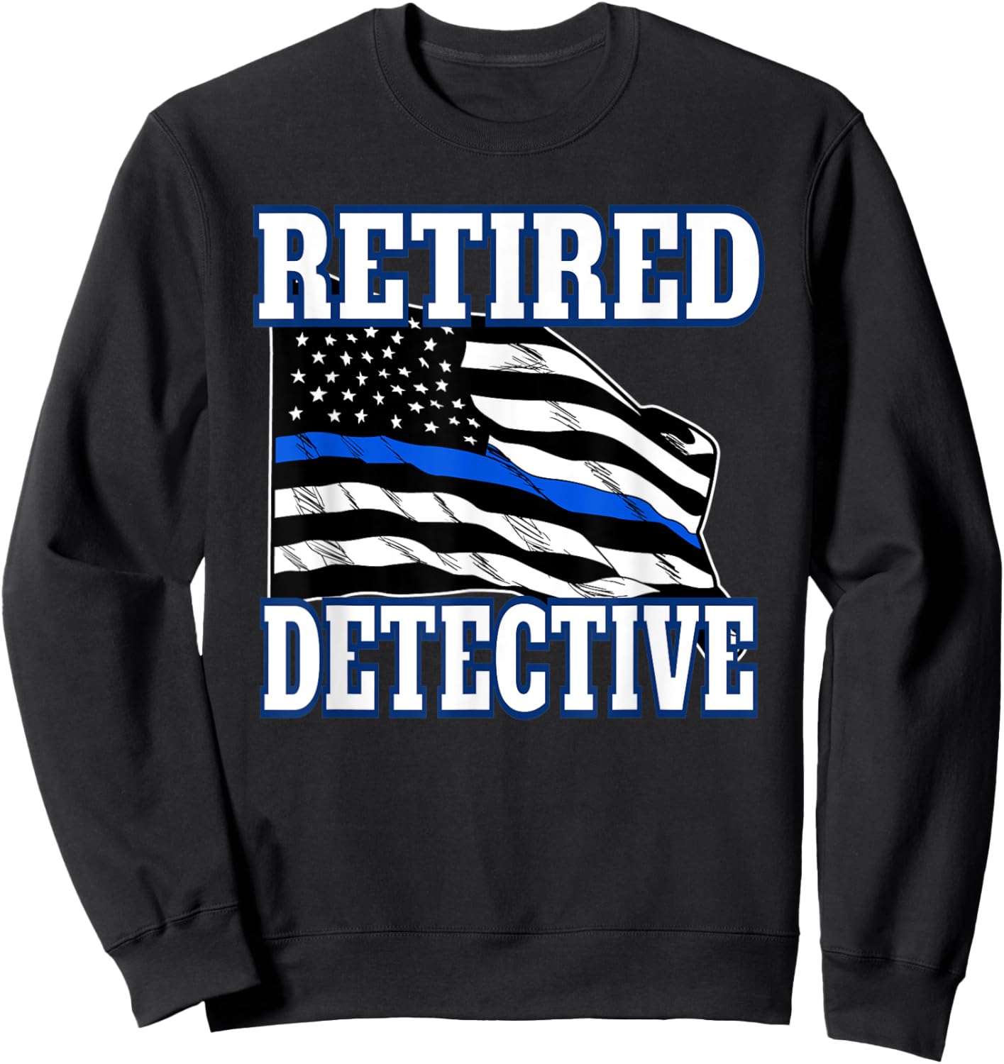 Retired Detective Police Officer Retirement Sweatshirt - Sweatshirt | Black
